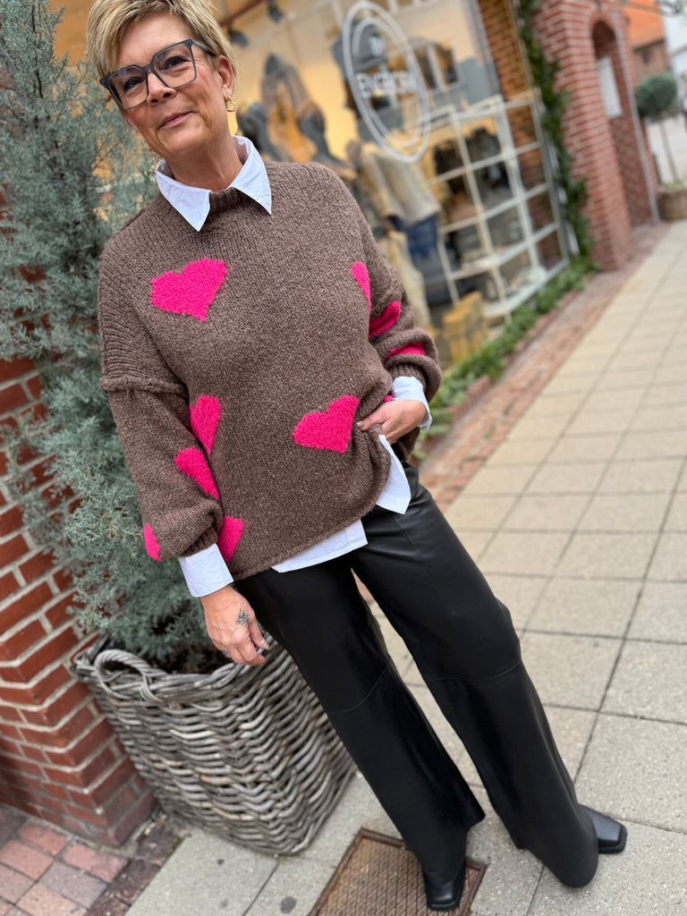 Boho Love B1313 strik hearts pink