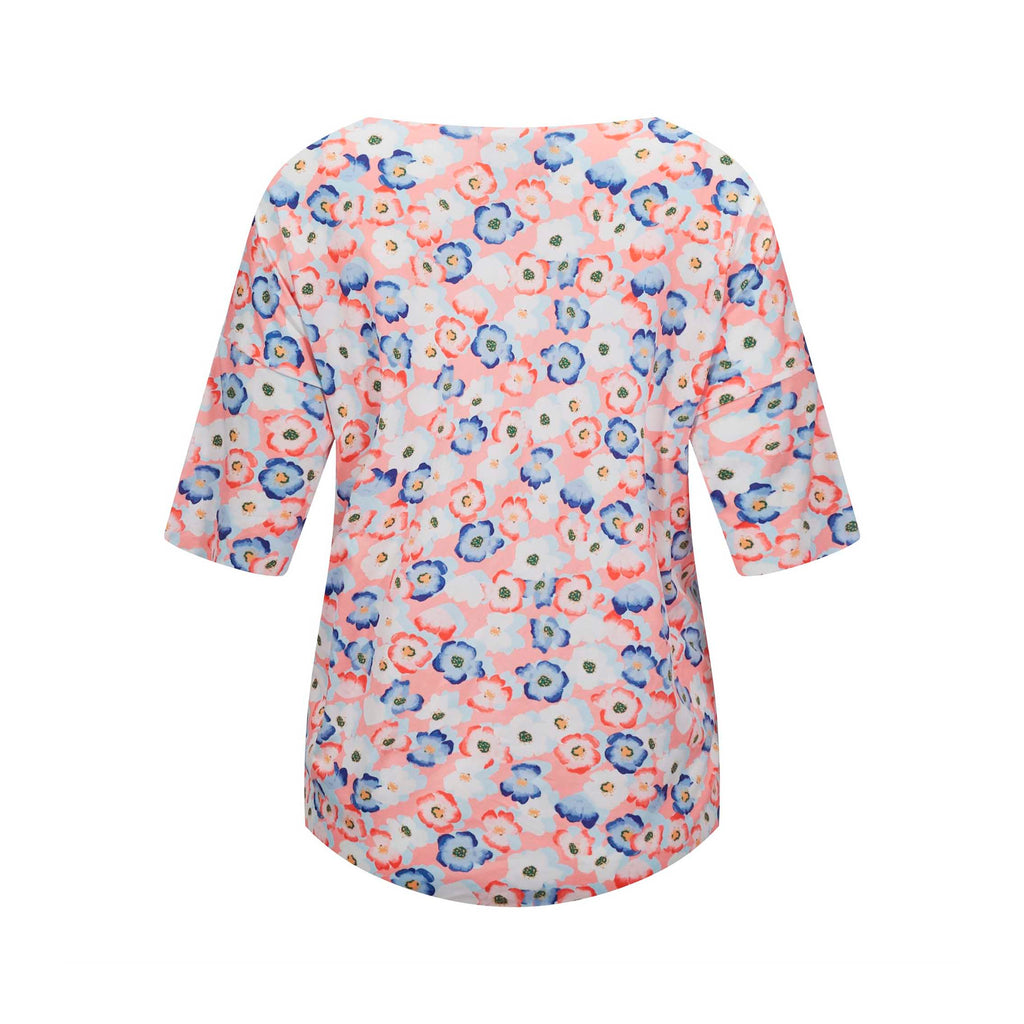 Liberte 9519 Alma SS top peachy blue flower