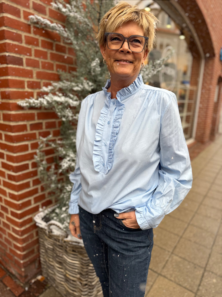 Boho Love B1197 skjorte flæse sky