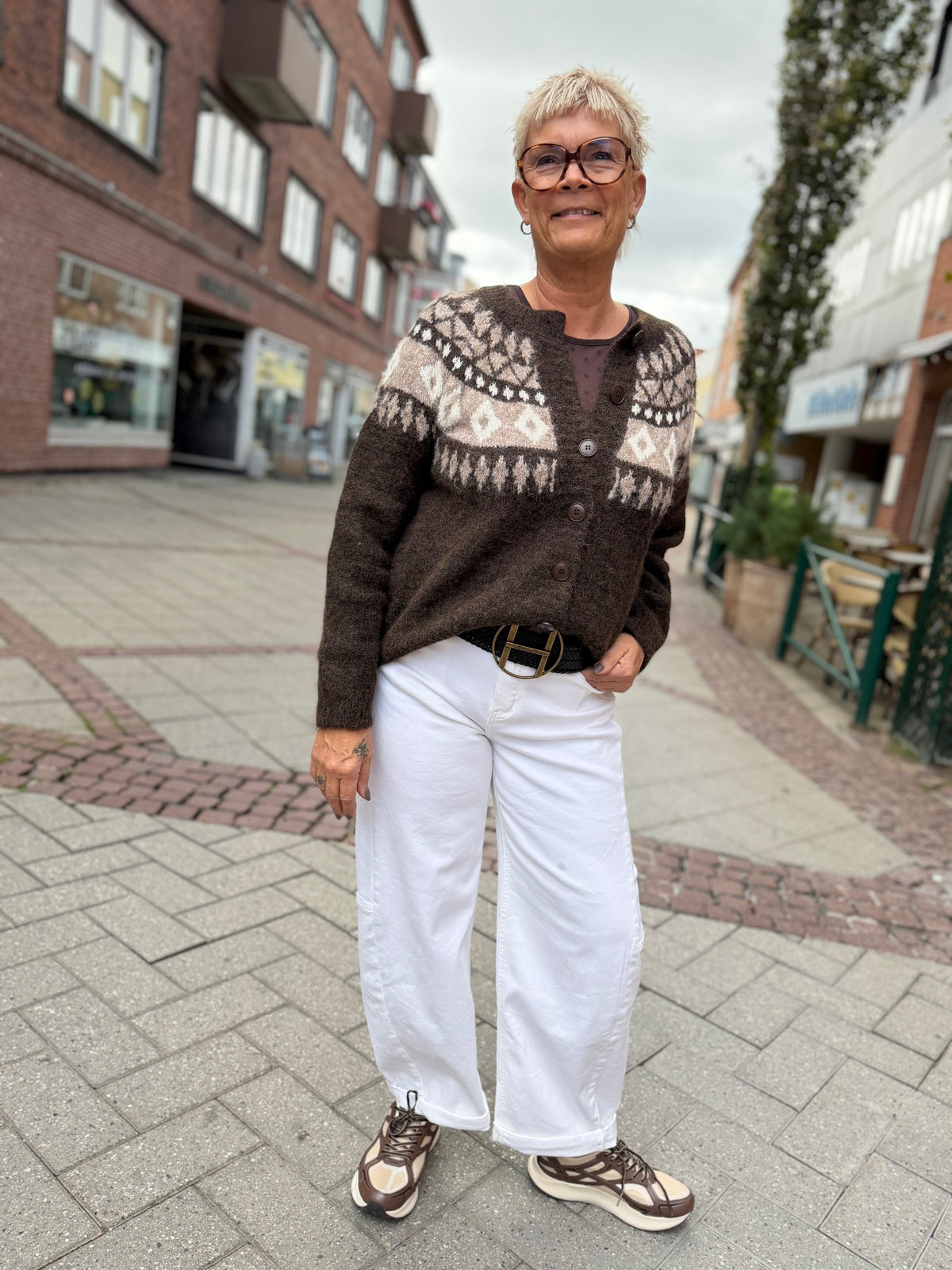 Edda strik cardigan brown