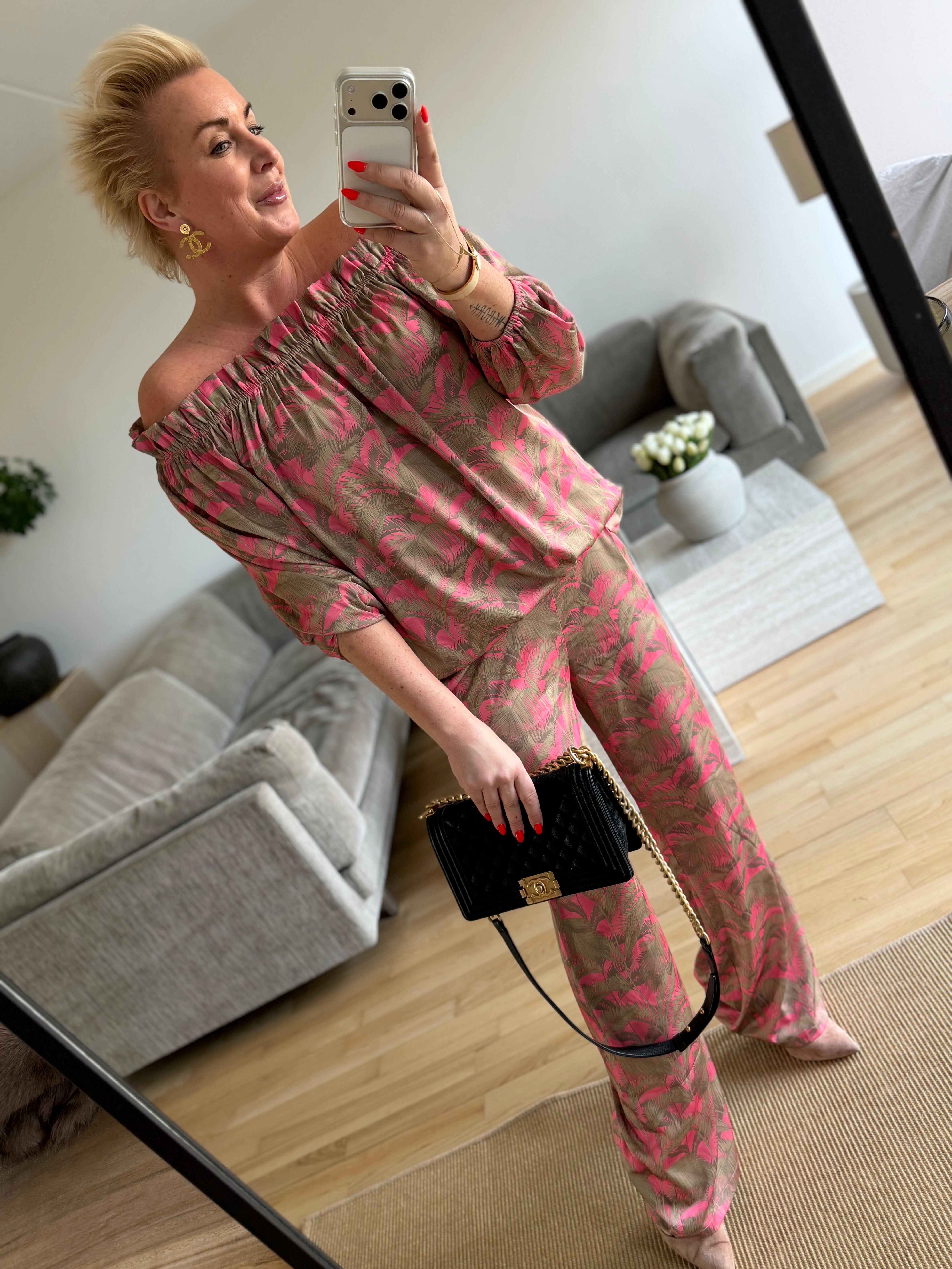 Design By Laerke pink palm bukser