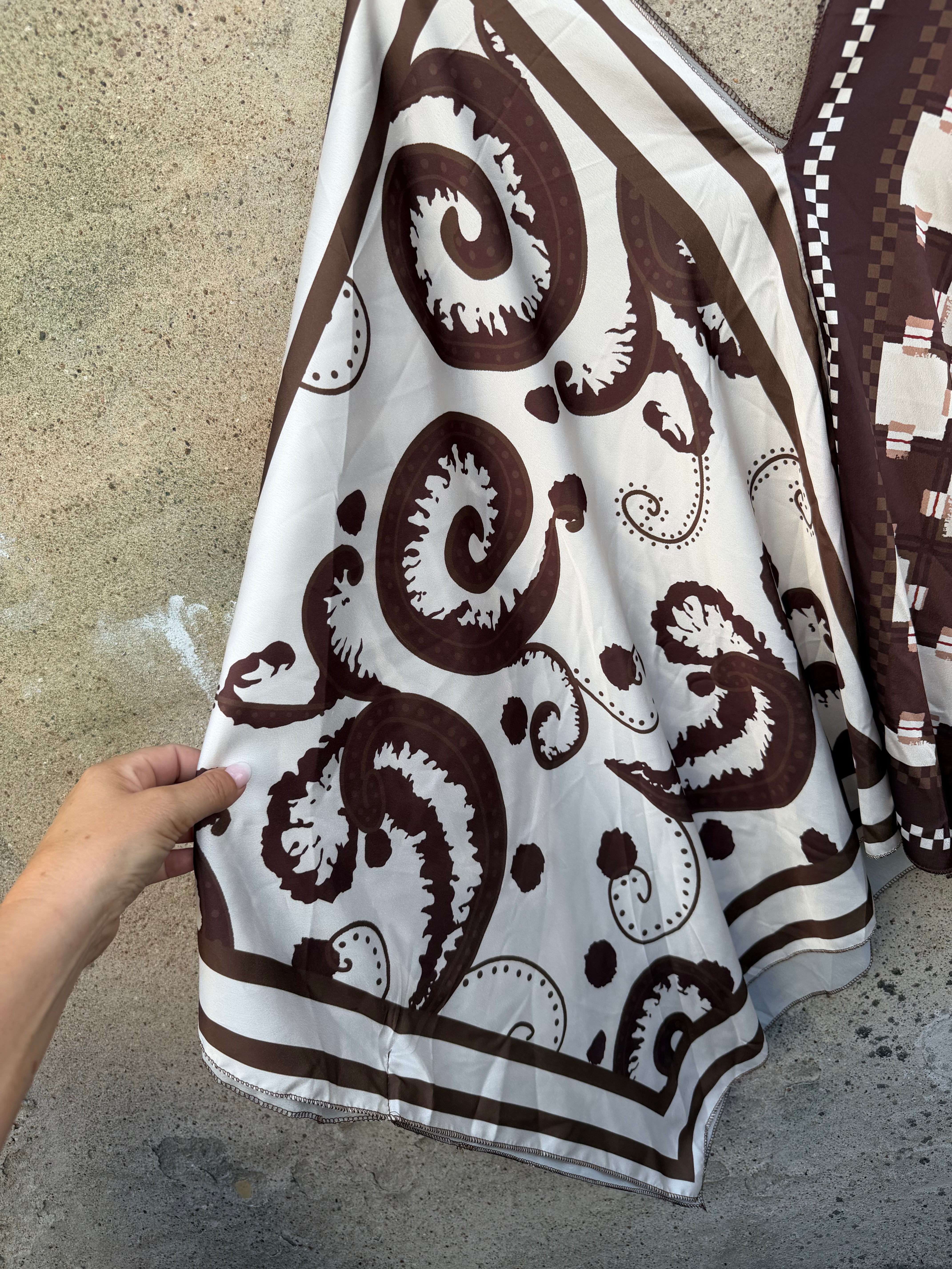Marrakesh summer poncho brown