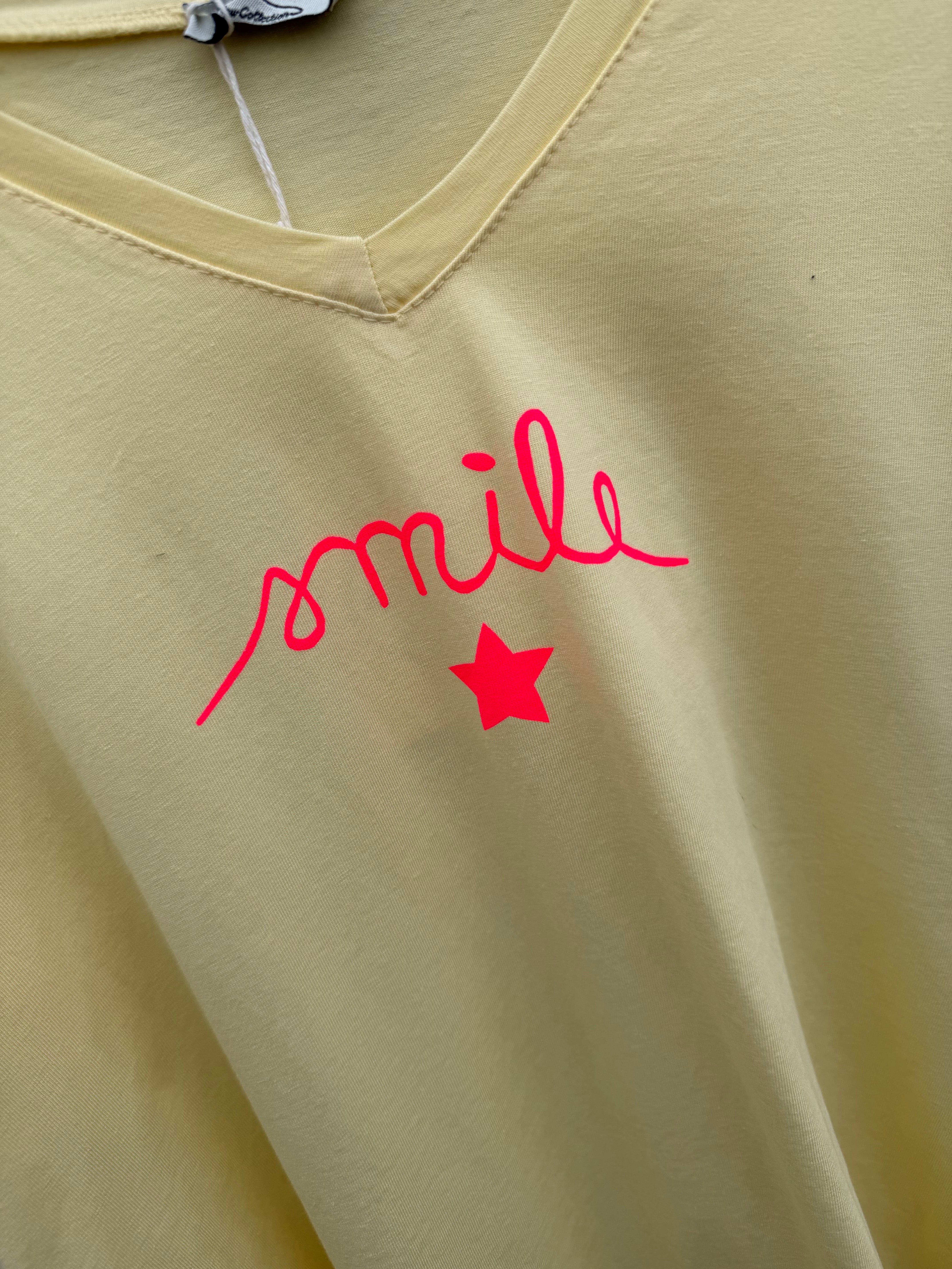 Smile T-shirt yellow