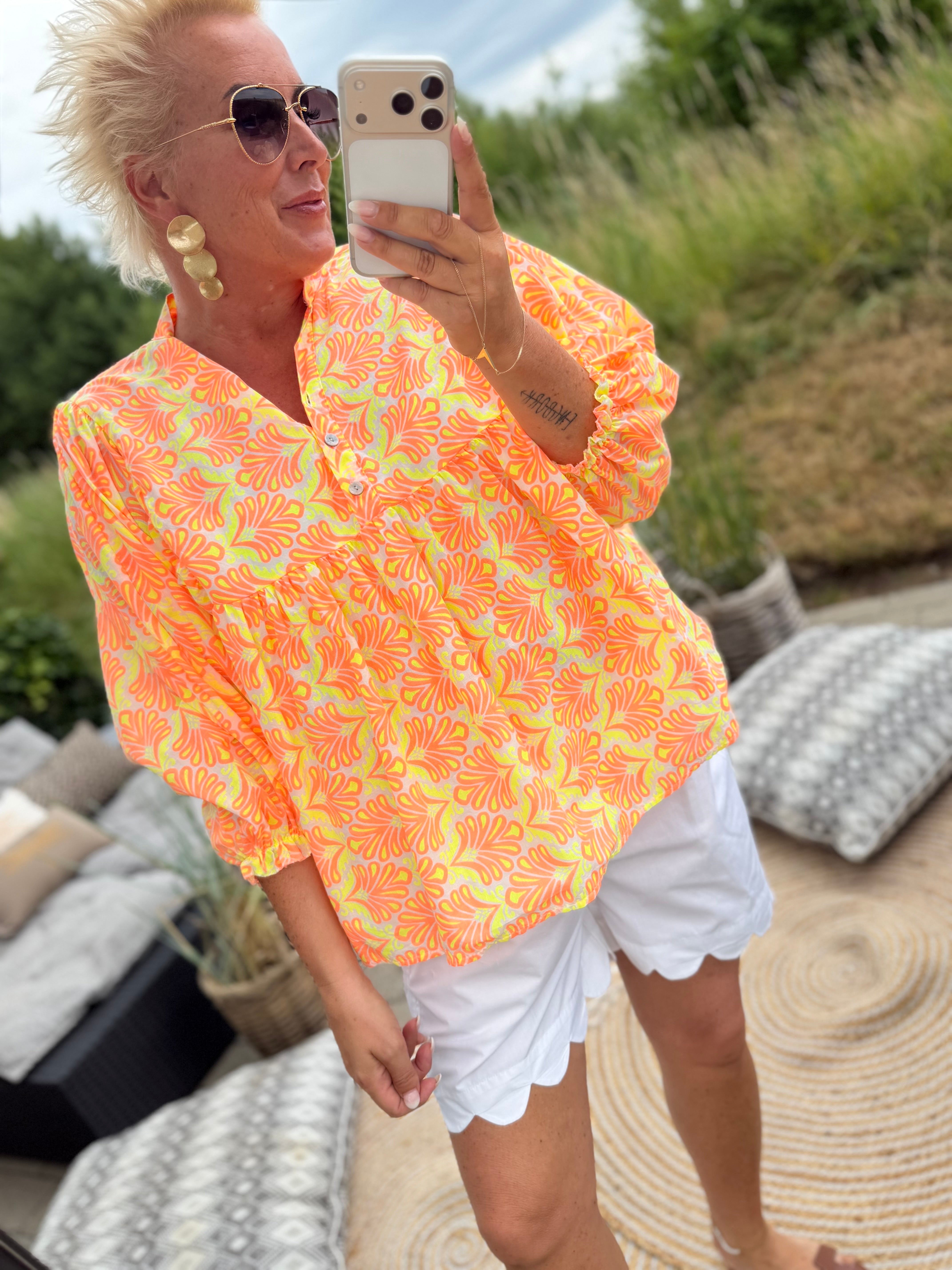 By Engbork Adelina shirt print orange