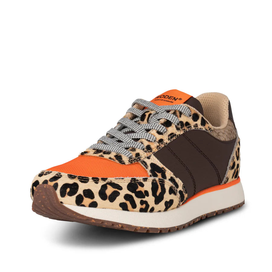 Woden WL982 Ronja sneaker cowhair leopard/tiger