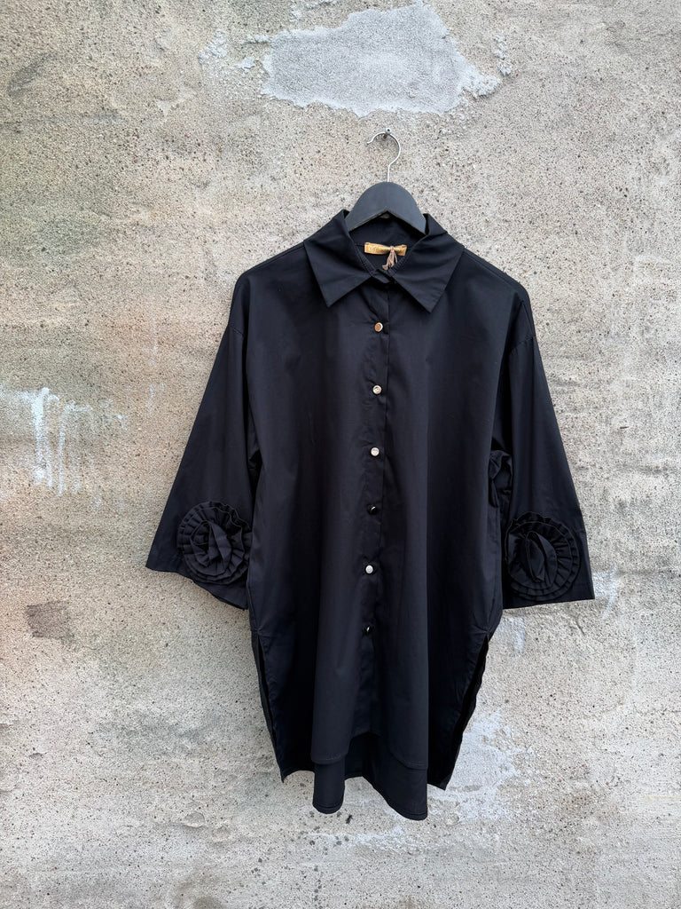 Boho Love B1152 lang skjorte black