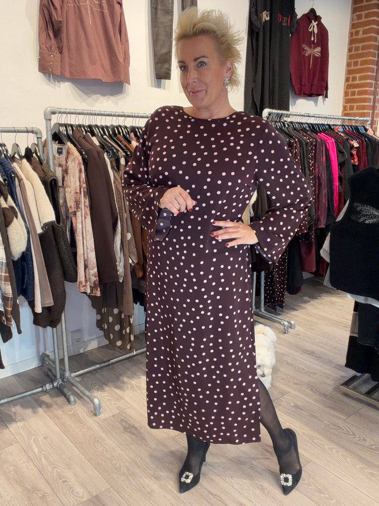 Love & Divine love1421 dot dress bordeaux