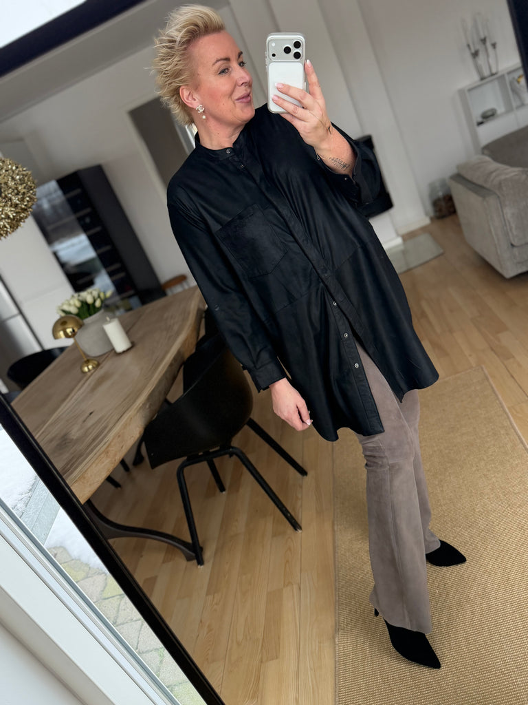 Depeche 51378 Ava pants flare suede taupe