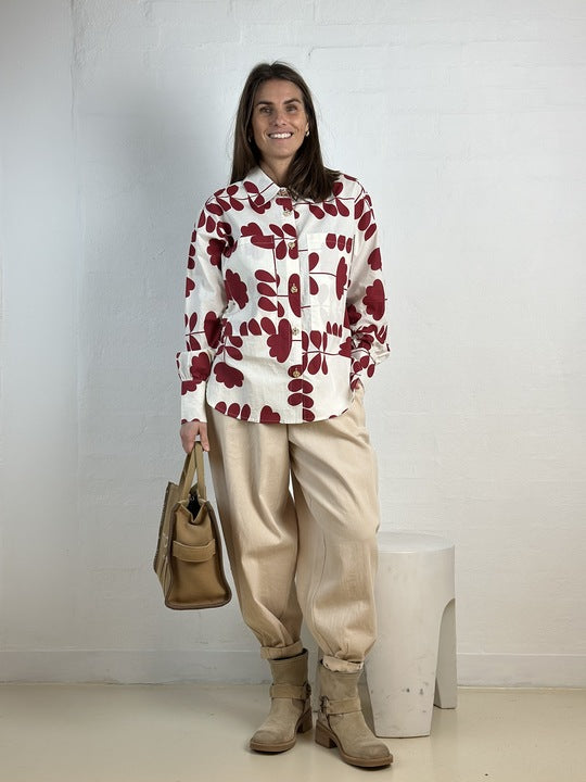 Gaspar 2601309 Malmø print shirt off white