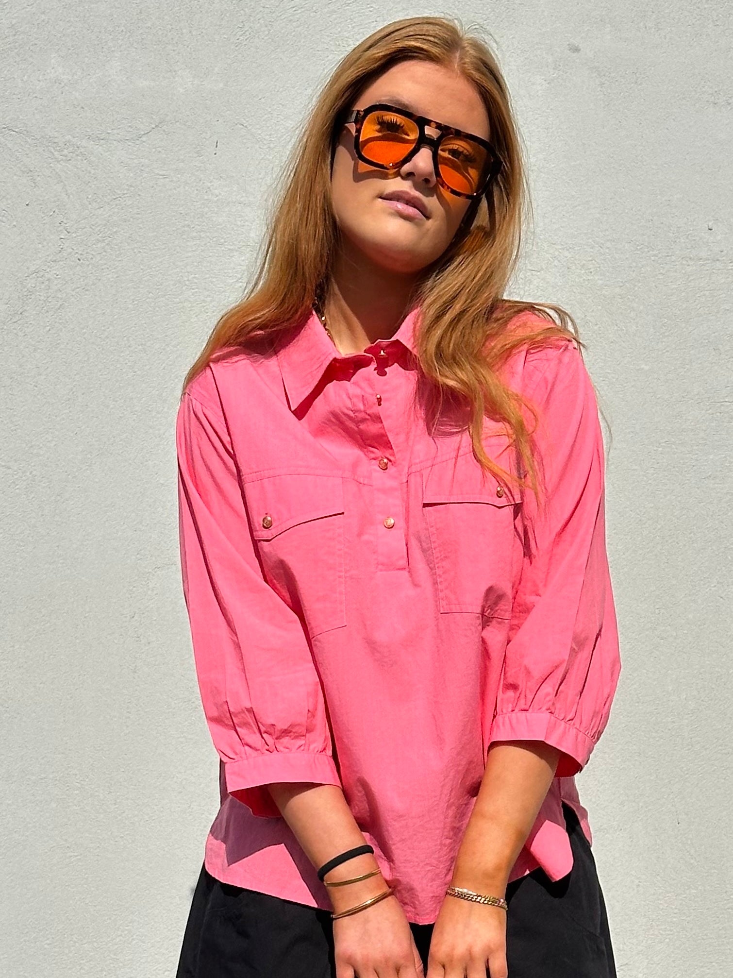 Gaspar 2601312 Oslo poplin shirt pink