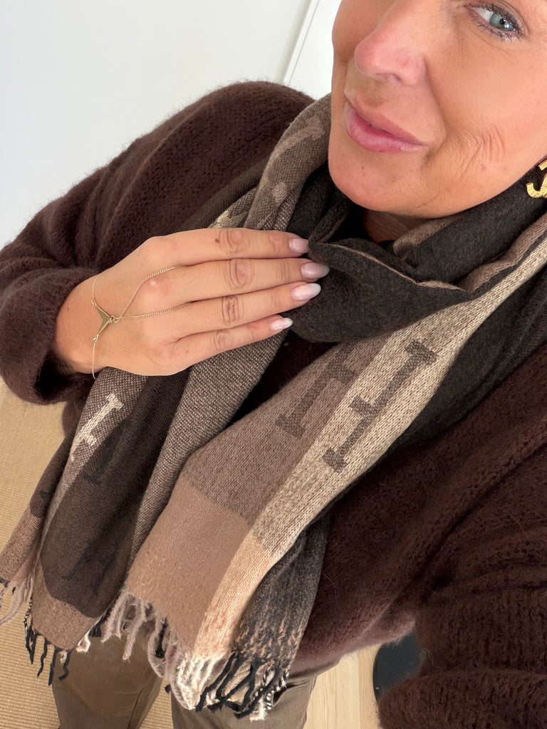 Tørklæde 0253-05 H letter brown