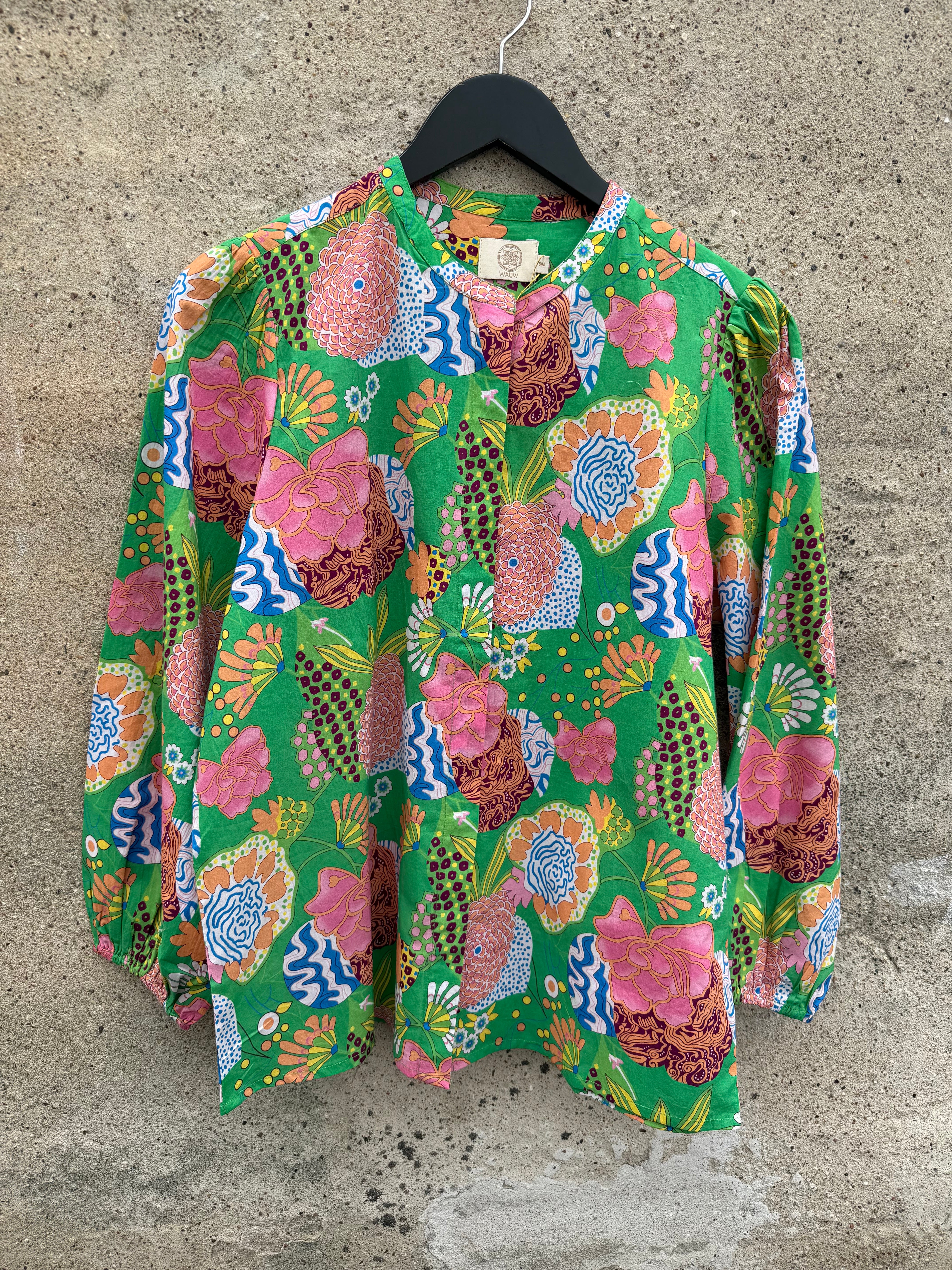 WAUW Capri blouse flower print green