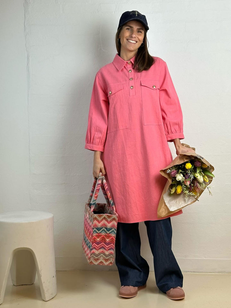 Gaspar 2510722 Rio dress canvas pink