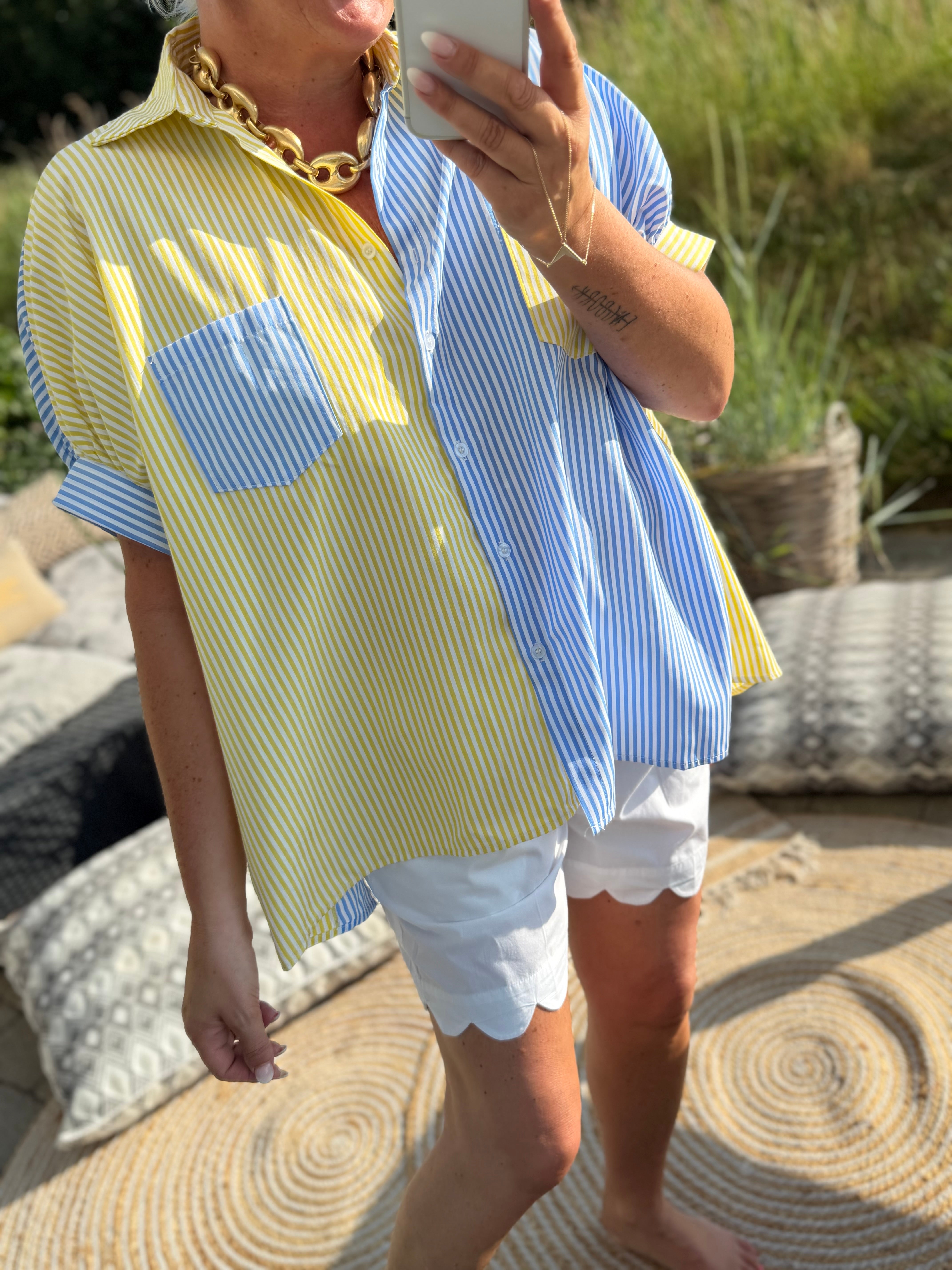Kaha striped shirt stripe blue
