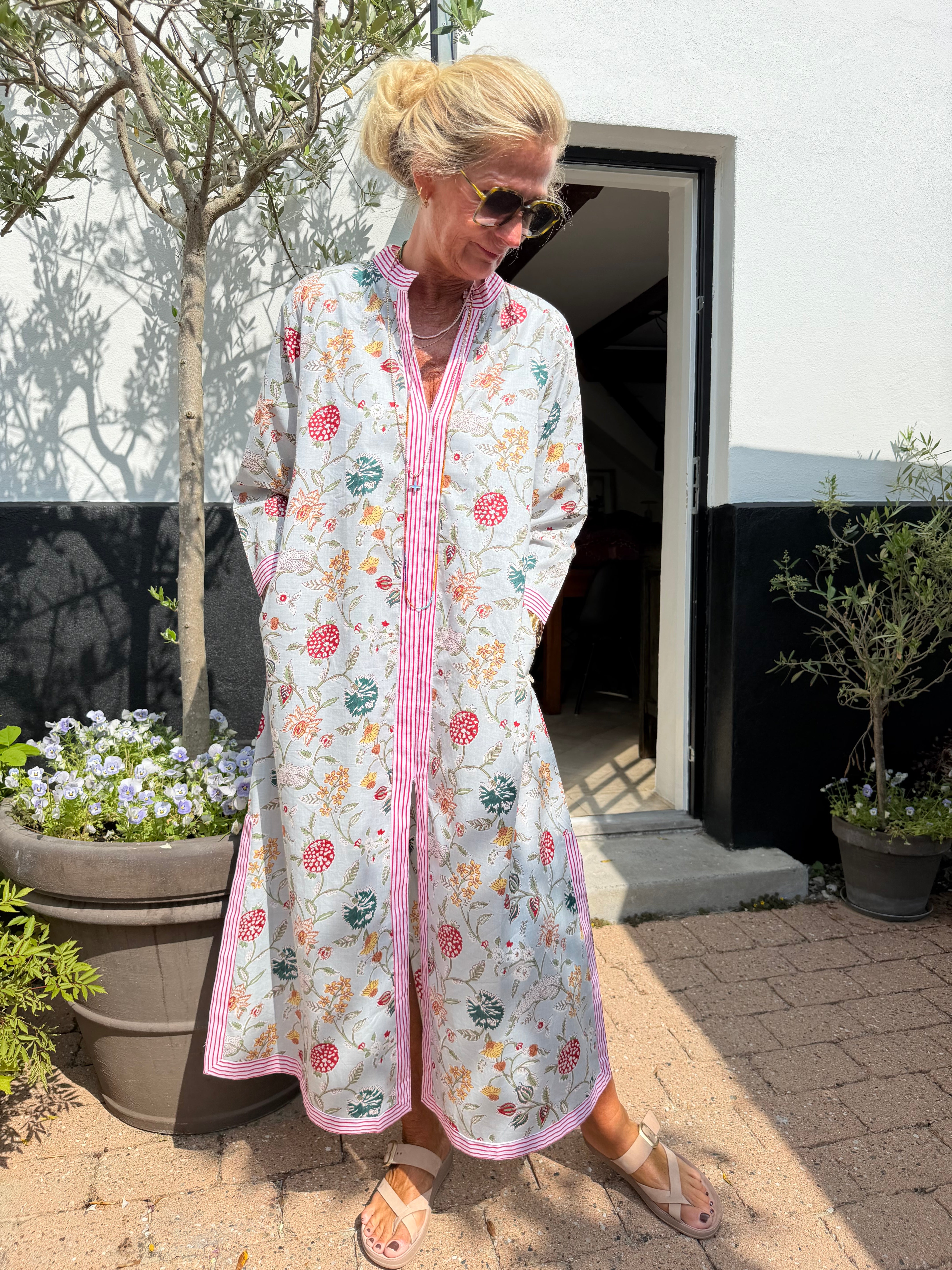 CABANA Living Viona kaftan dress light blue