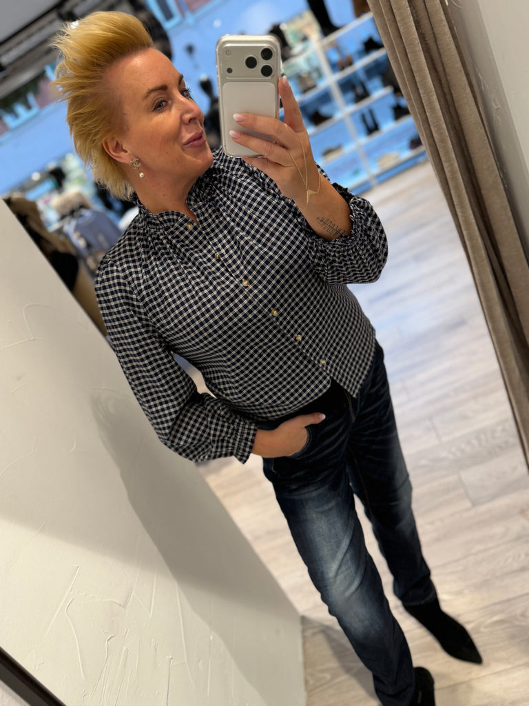 Boho Love B1303 skjorte check navy