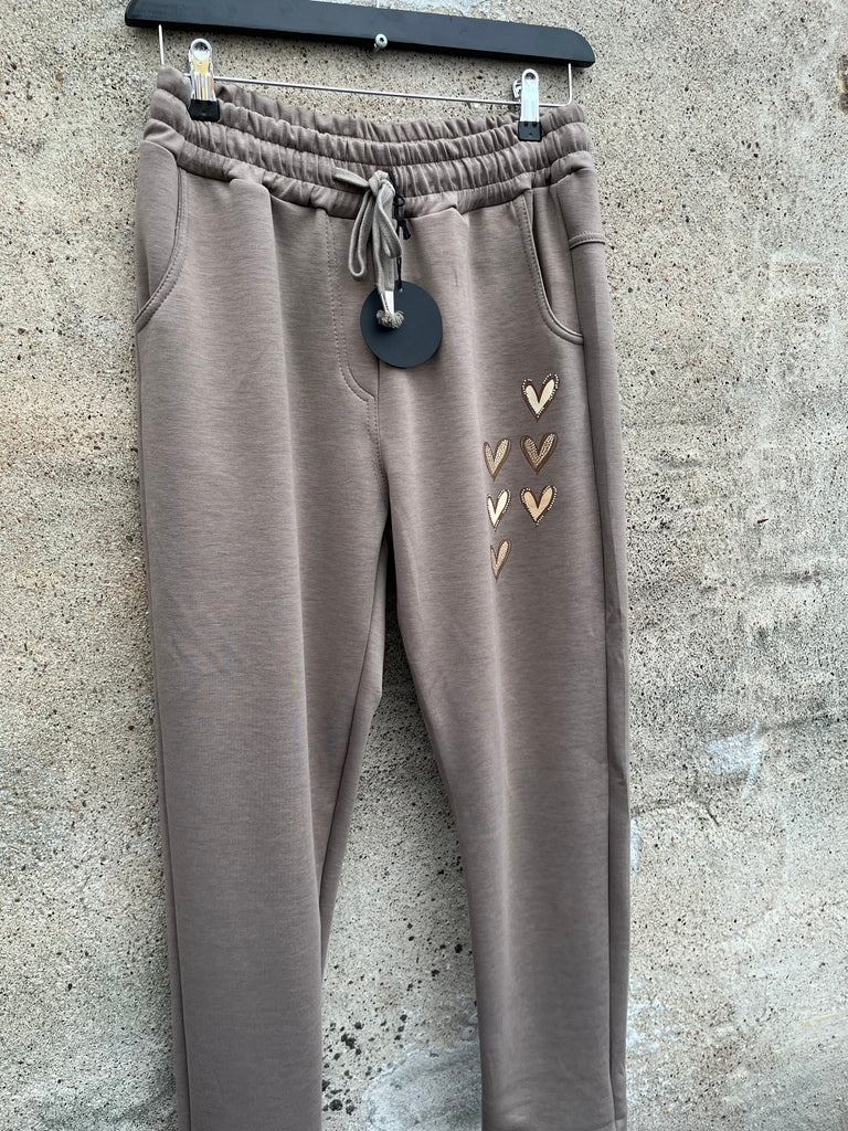 By Engbork heart pants taupe
