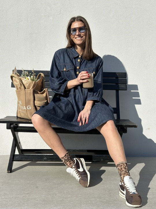 Gaspar 2507720 Rio denim dress dark