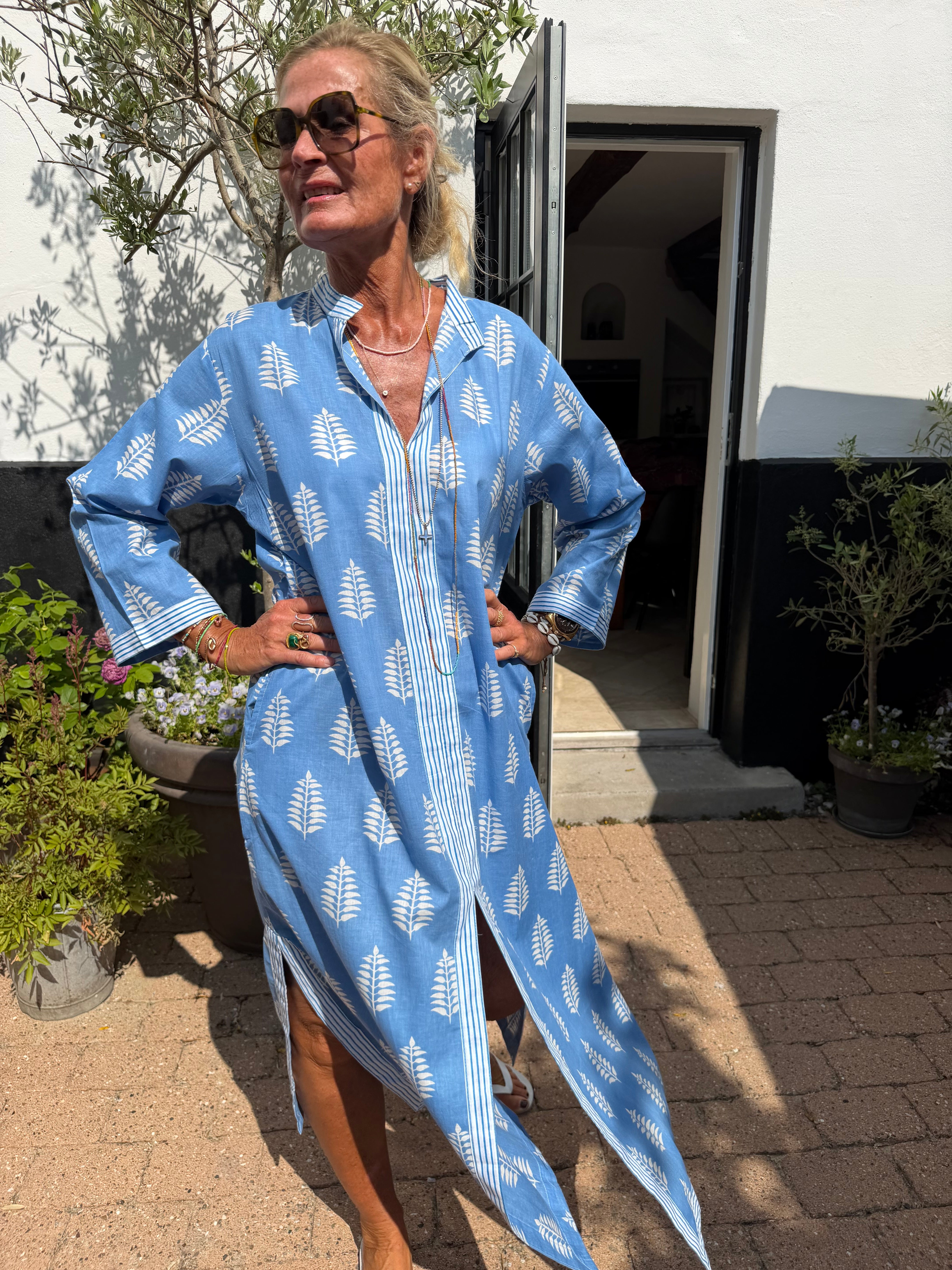 CABANA Living Noma kaftan dress blue