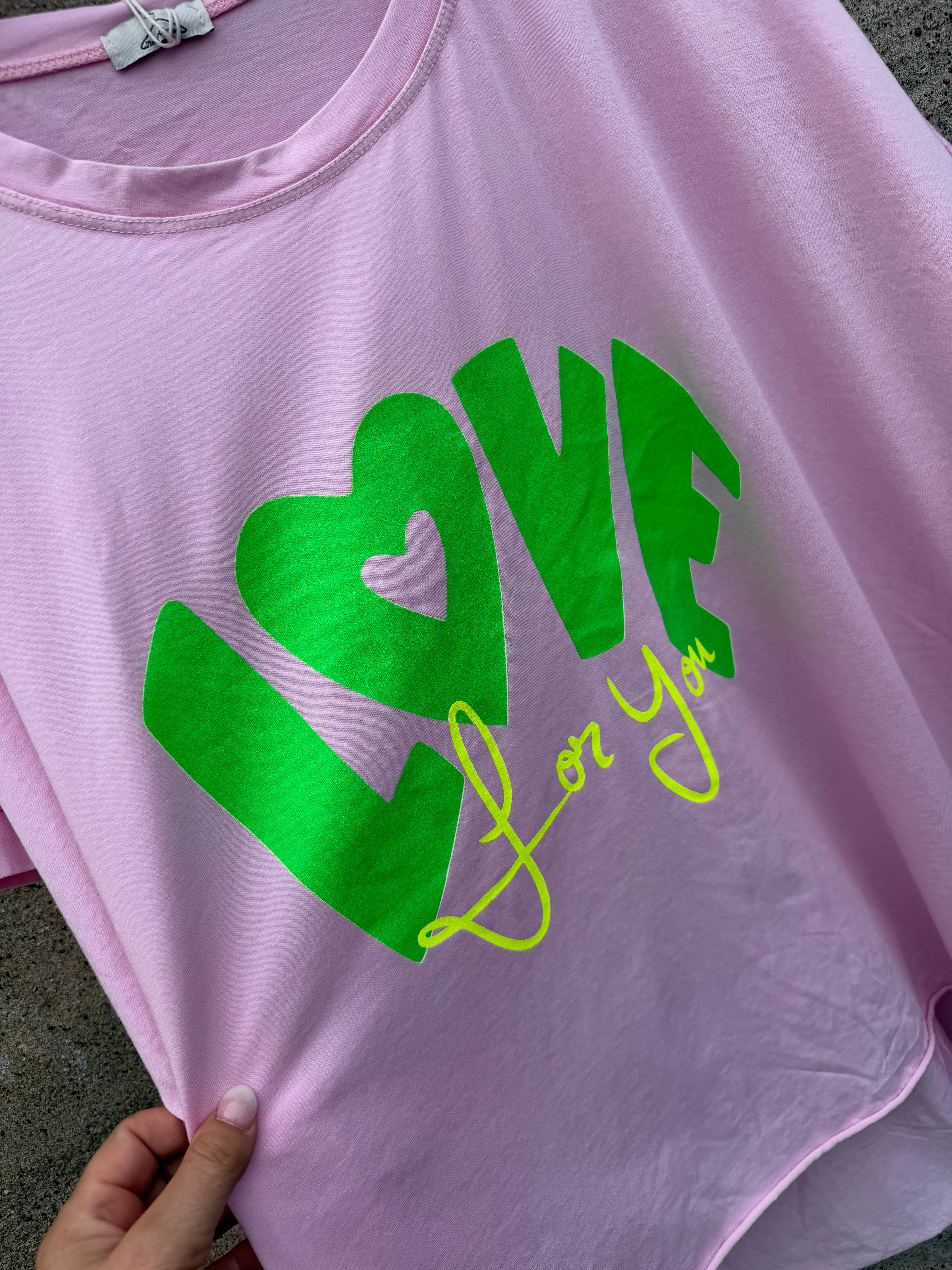 By Engbork Love oversize T-shirt rosa