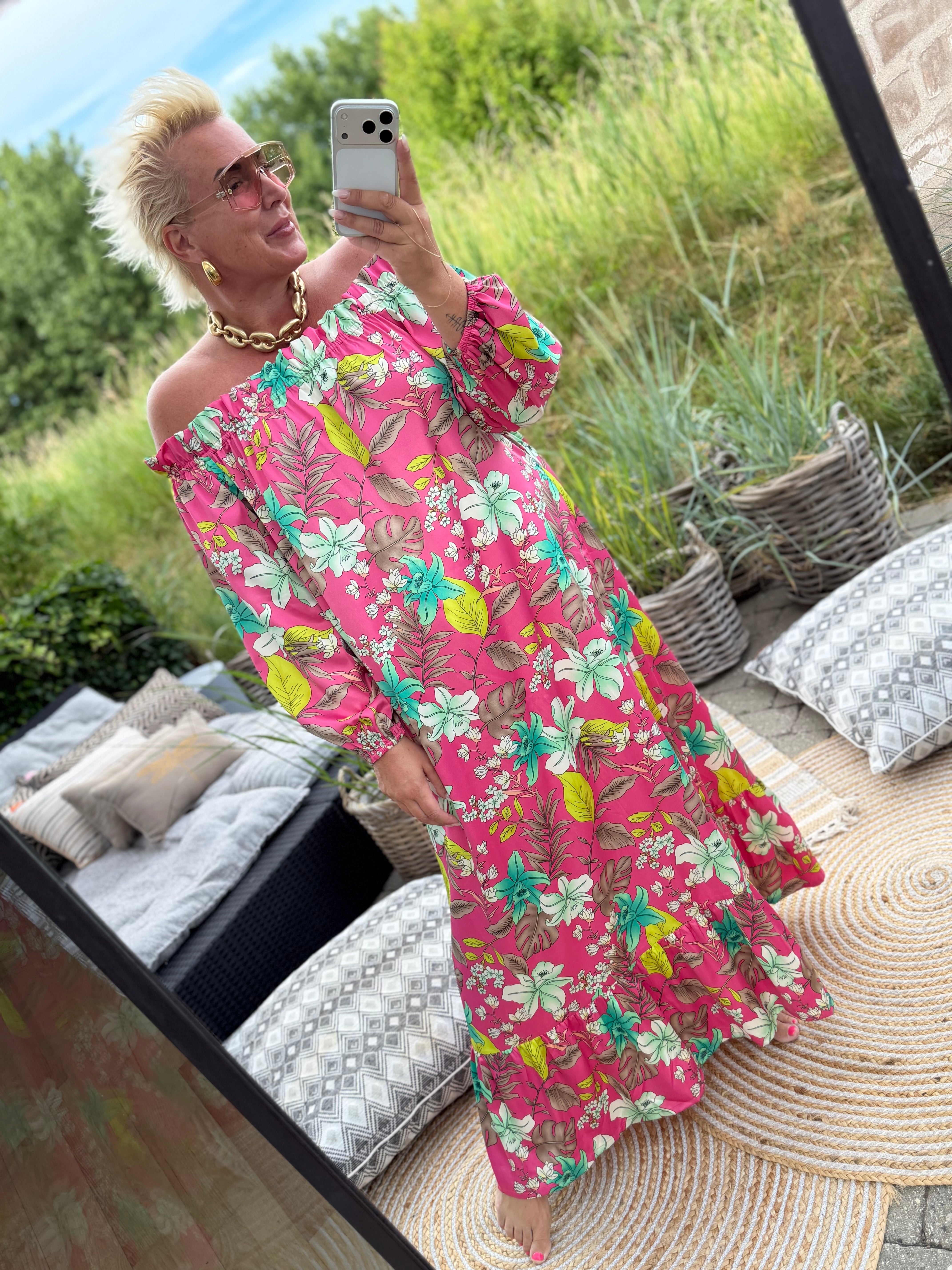 Design By Laerke Elisabeth long dress summer pink