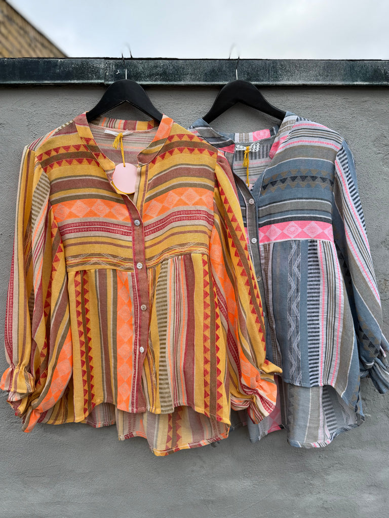 By Engbork Villa boheme bluse stripe blue