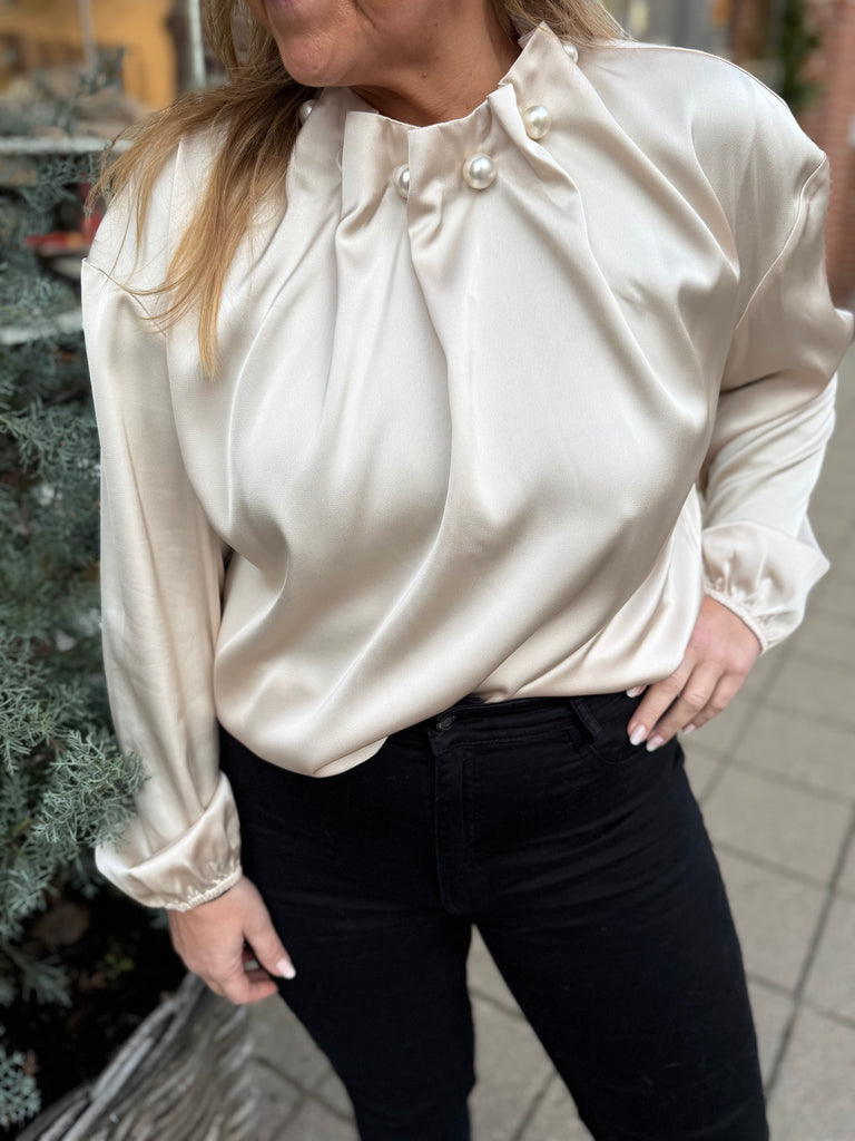 Liberte 22313 Pip LS pearl blouse champagne