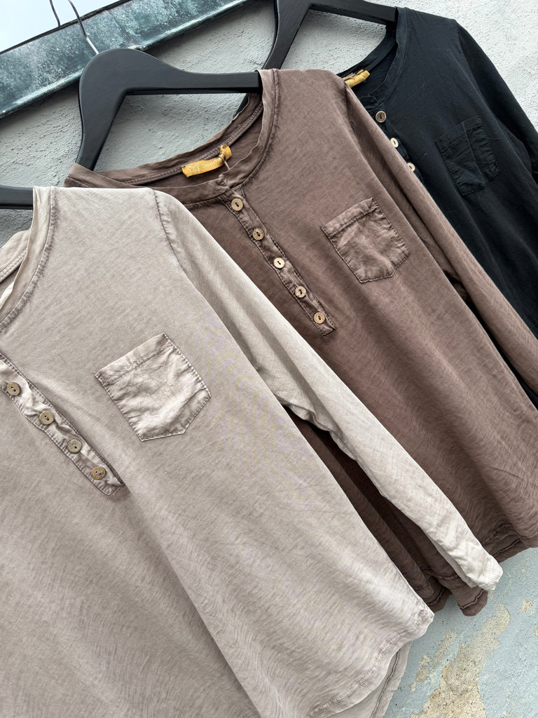 Boho Love B1167 Long sleeve t-shirt beige