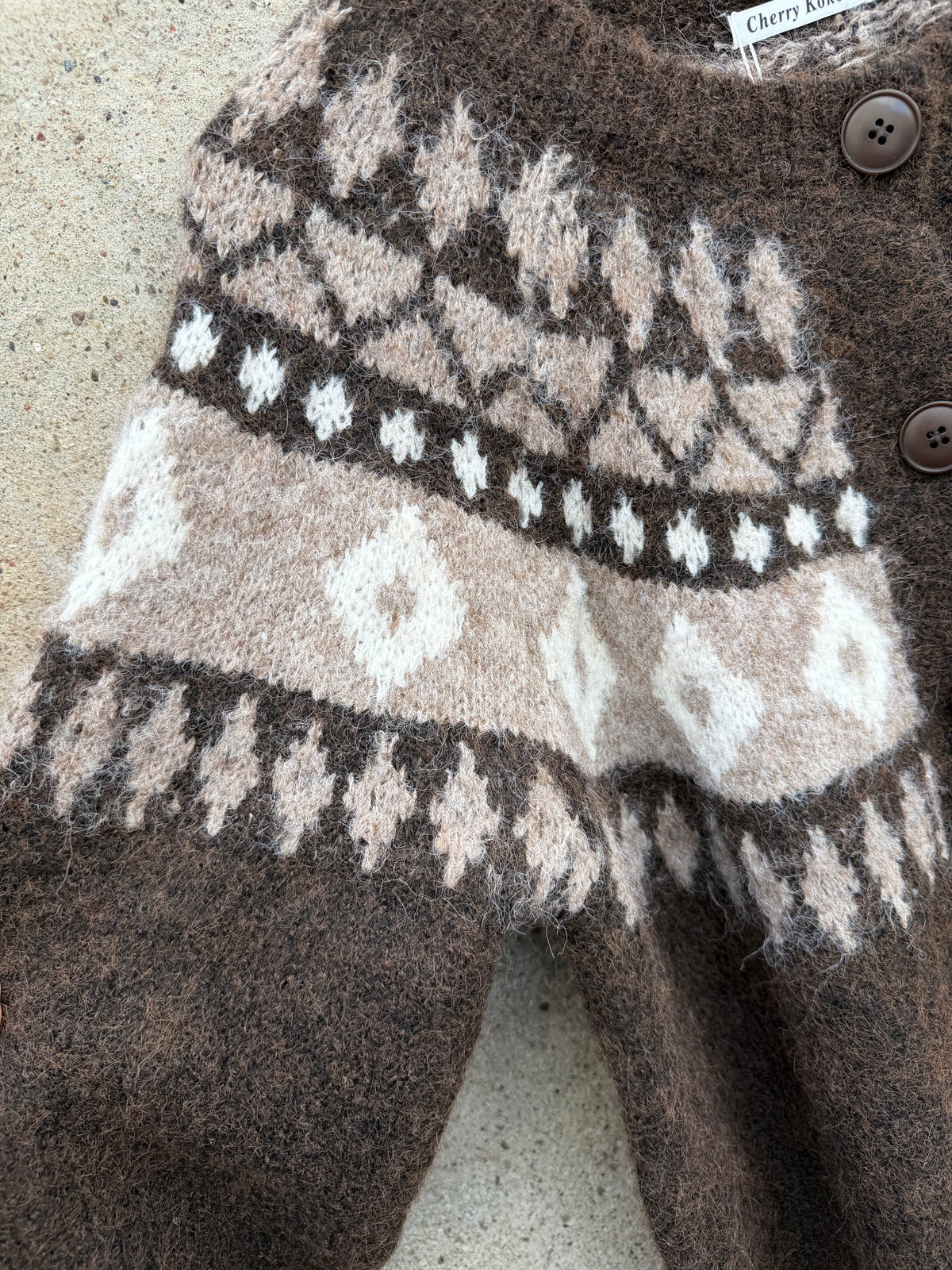 Edda strik cardigan brown