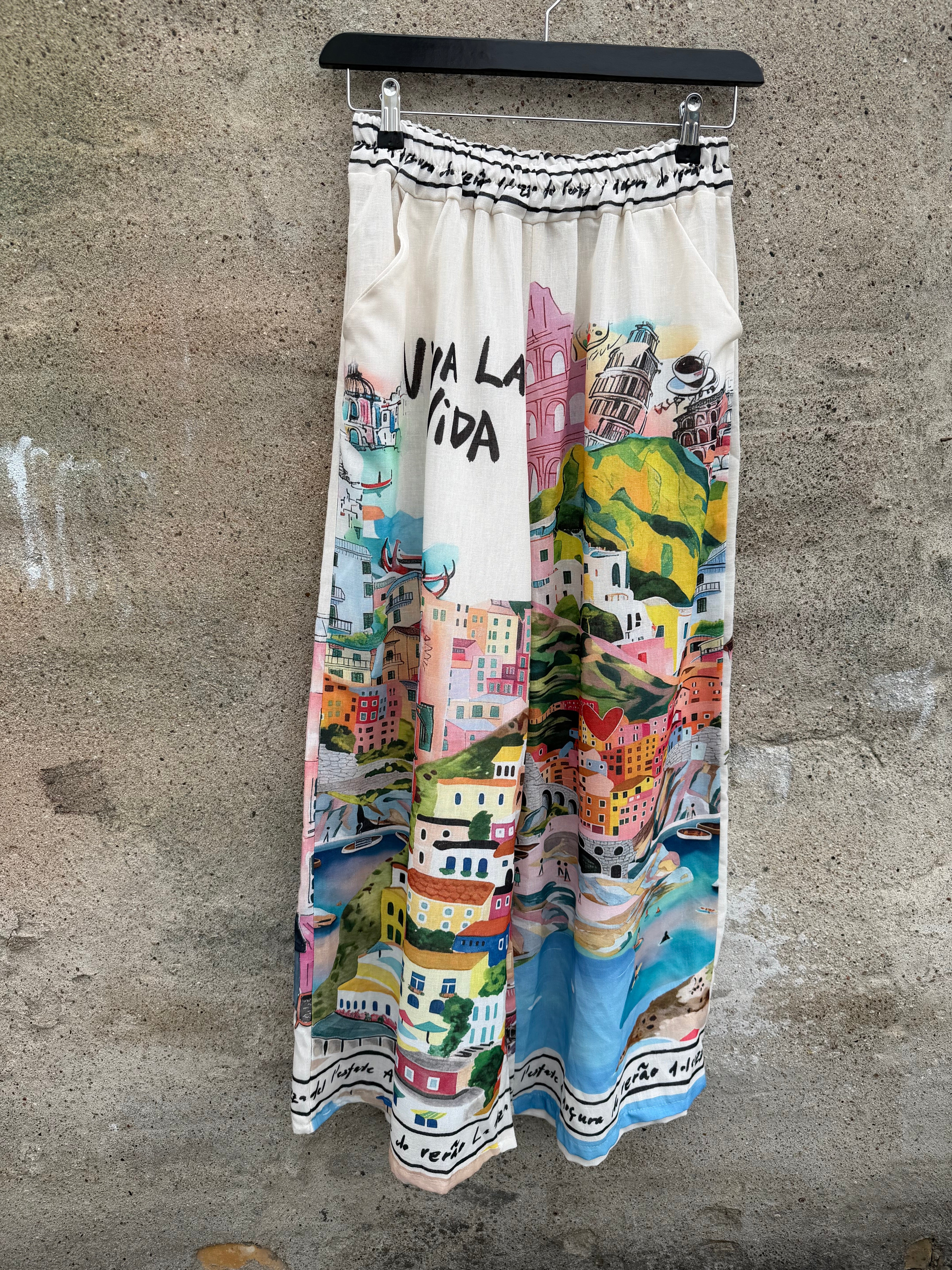 Magic pants print cream