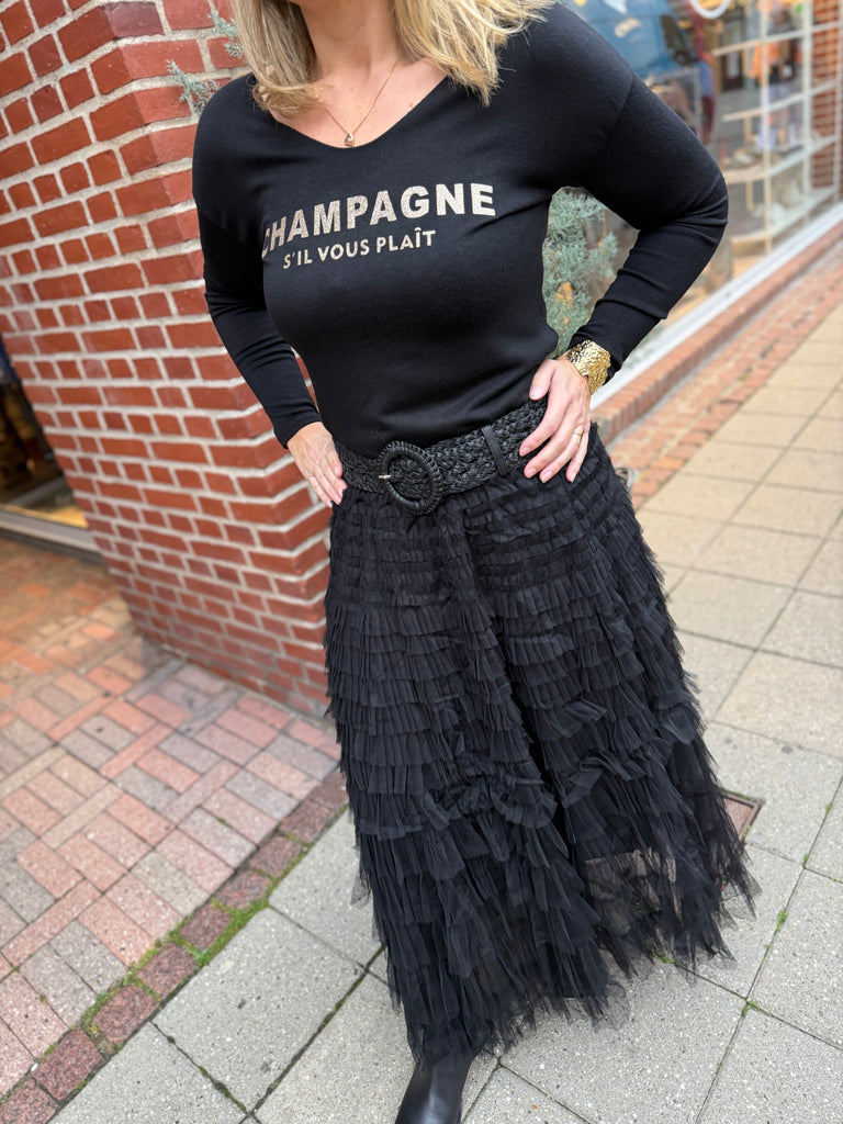 By Engbork Wonder tyl skirt black