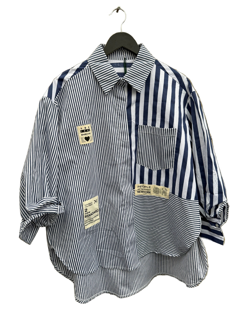 By Engbork Sophie stripe skjorte blue