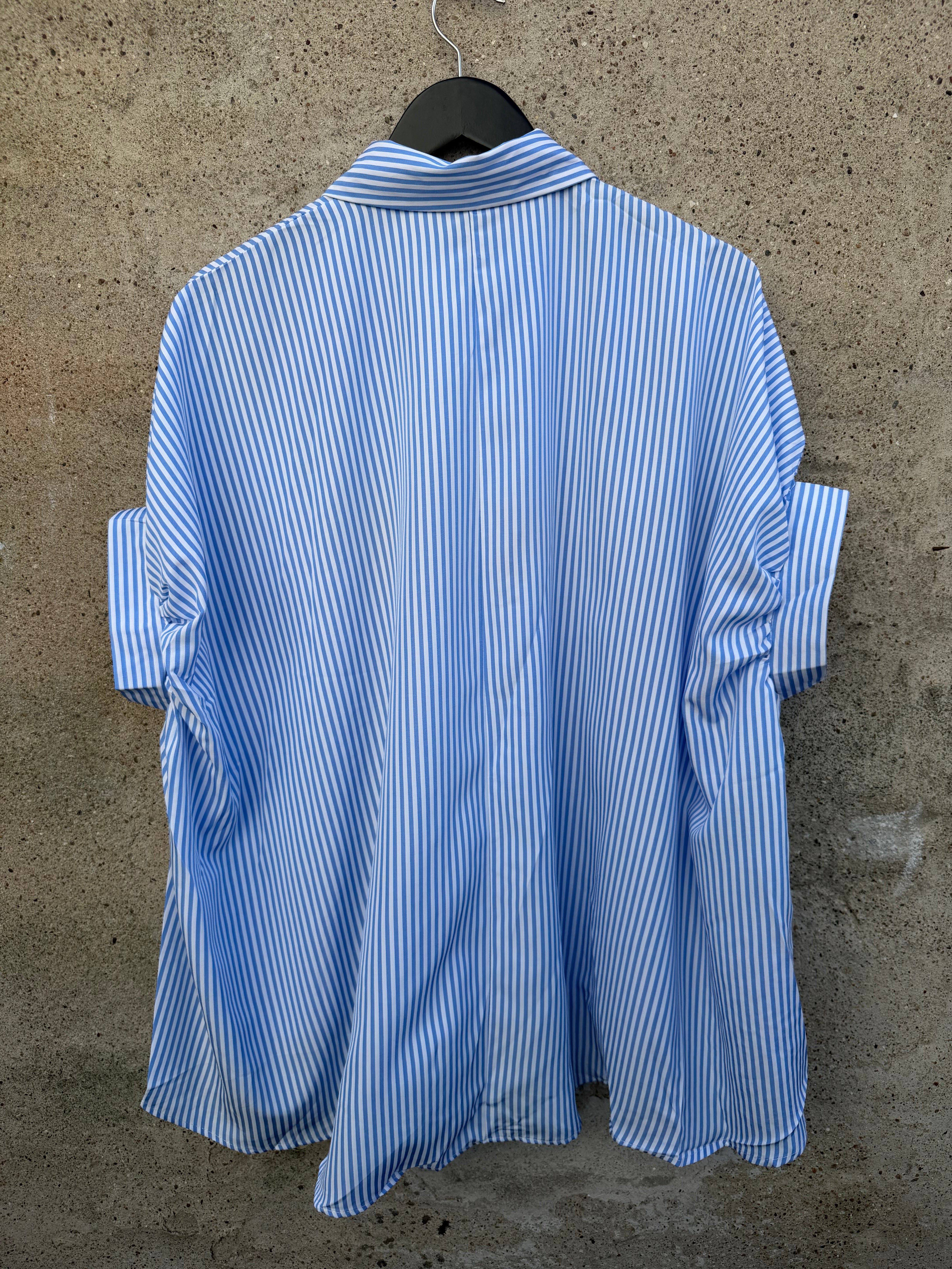 Flower Field shirt stripe blue