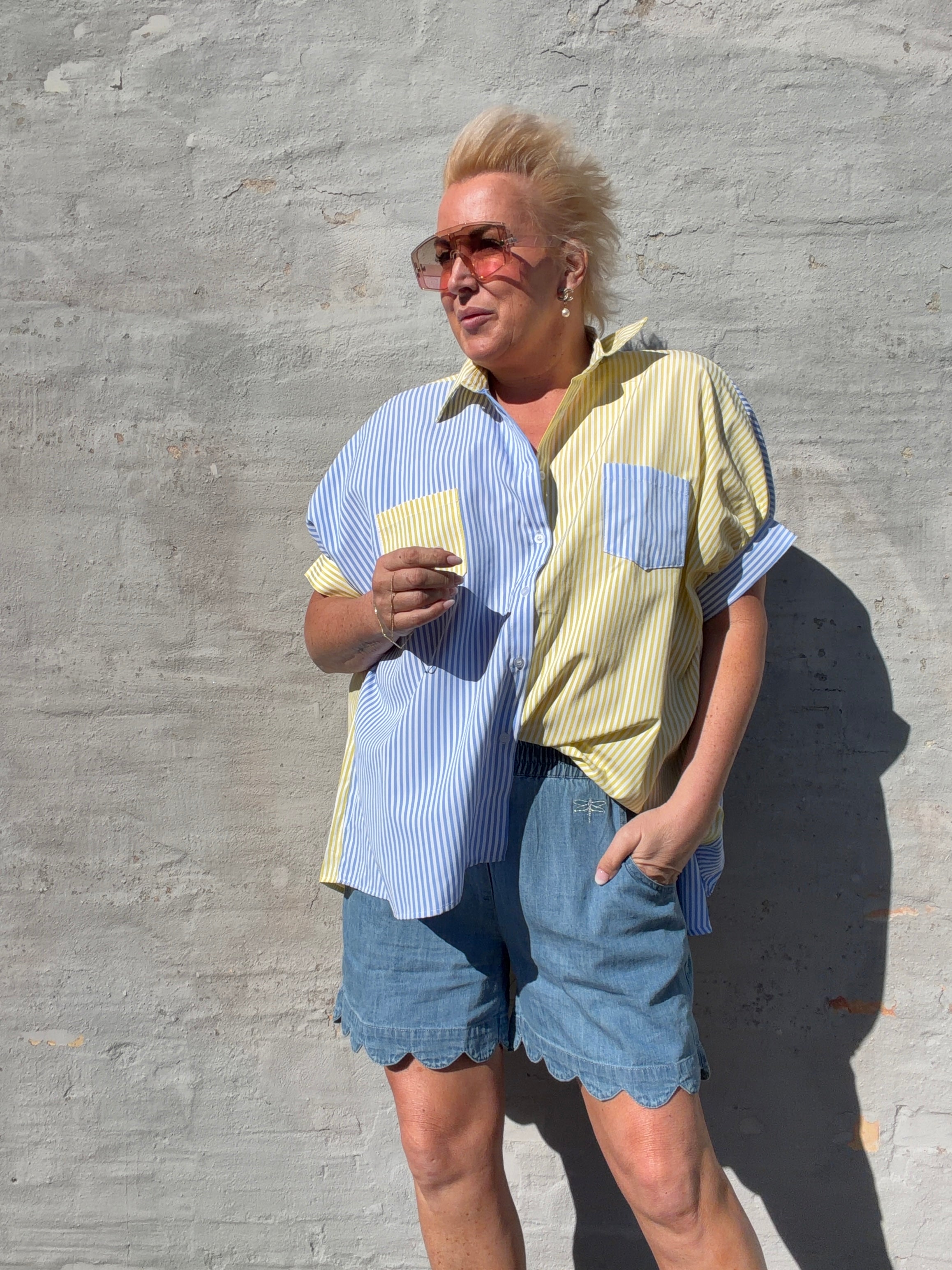 Kaha striped shirt stripe blue