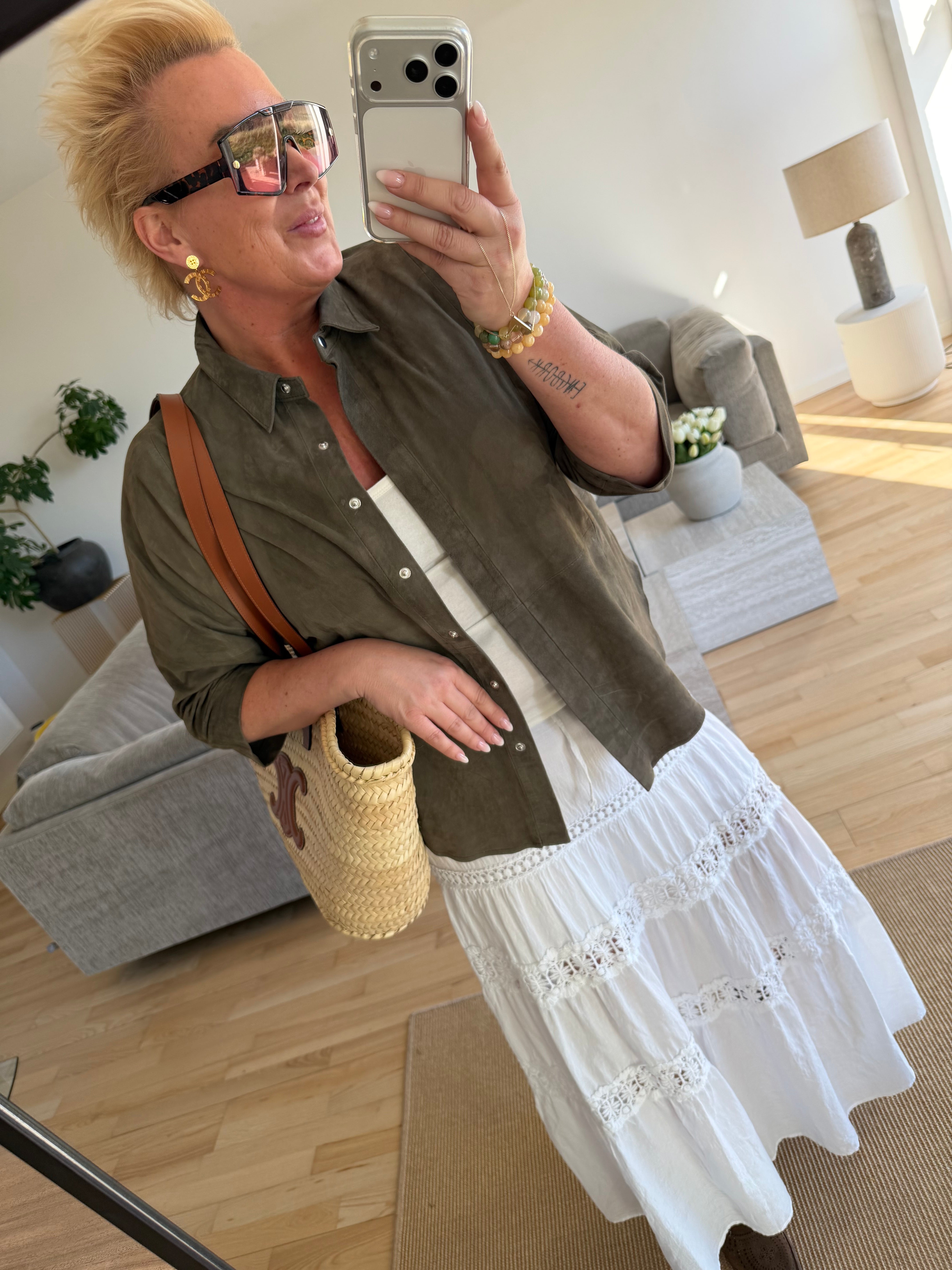 Depeche 51412 Tenna shirt suede khaki