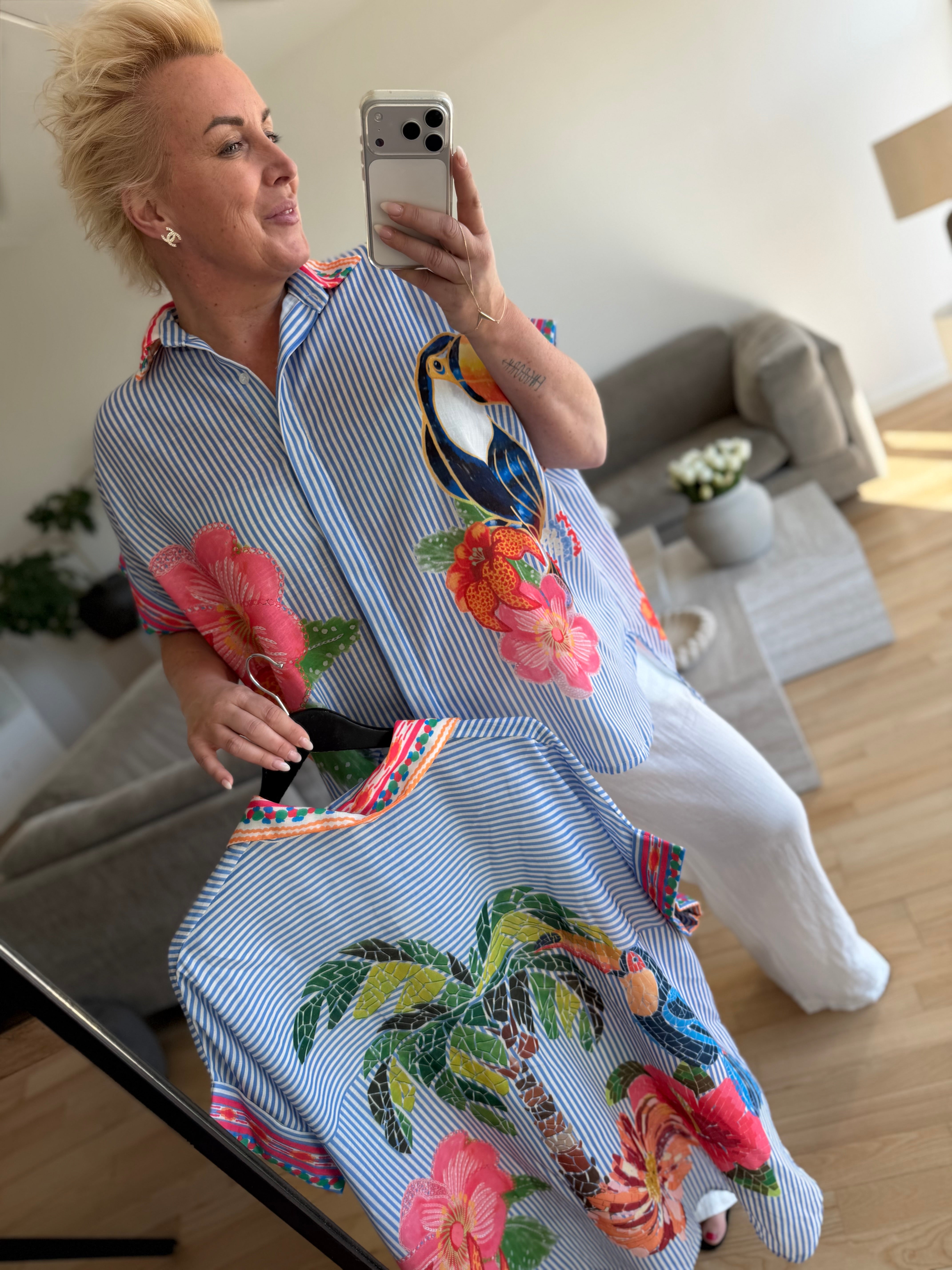 By Engbork Big Bird shirt stripe blue