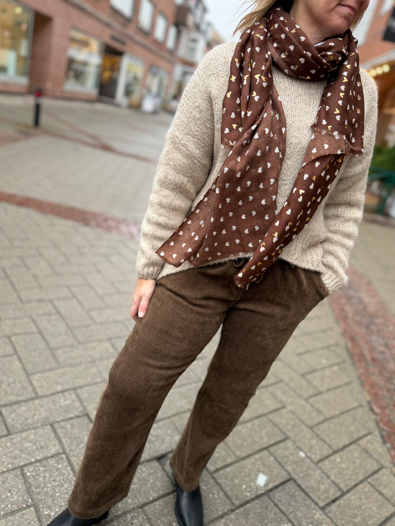 Qnuz 9199 knit blouse taupe