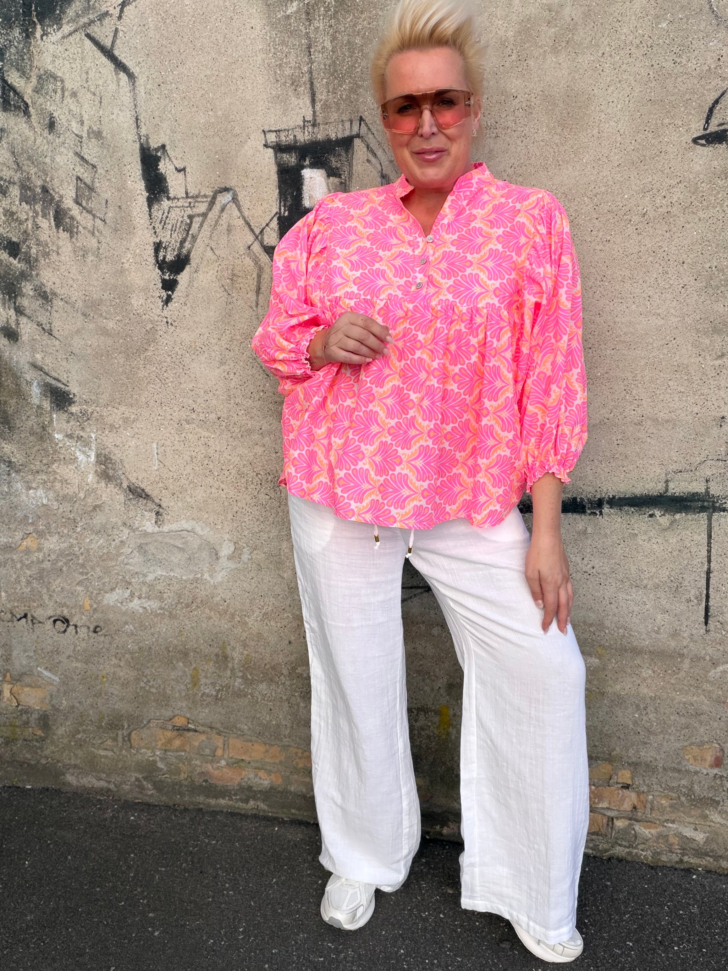 By Engbork Adelina shirt print pink