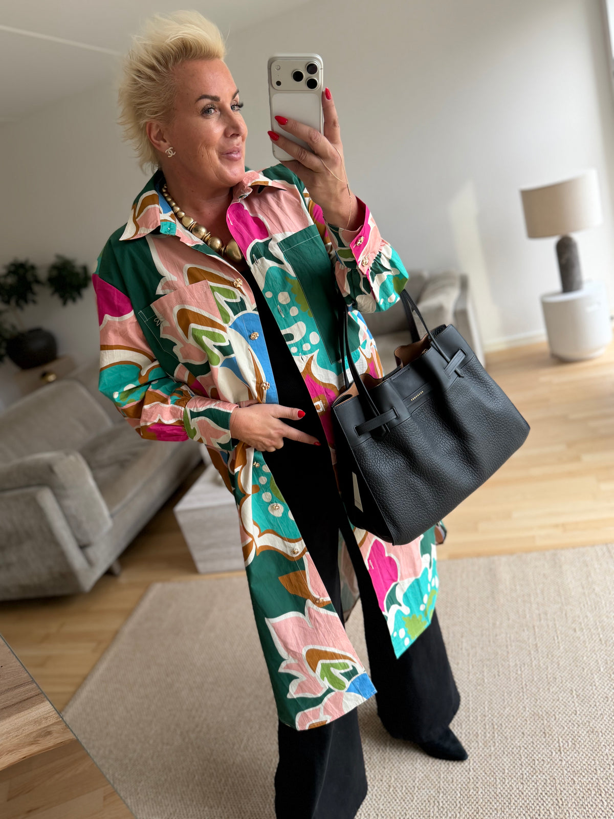 Gaspar 2607715 Malmø dress long flower multi