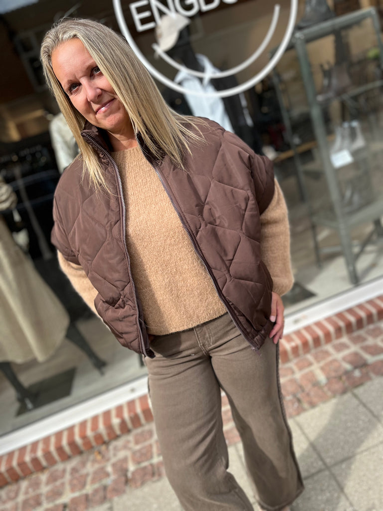 Boho Love B1280 vest vatteret brown