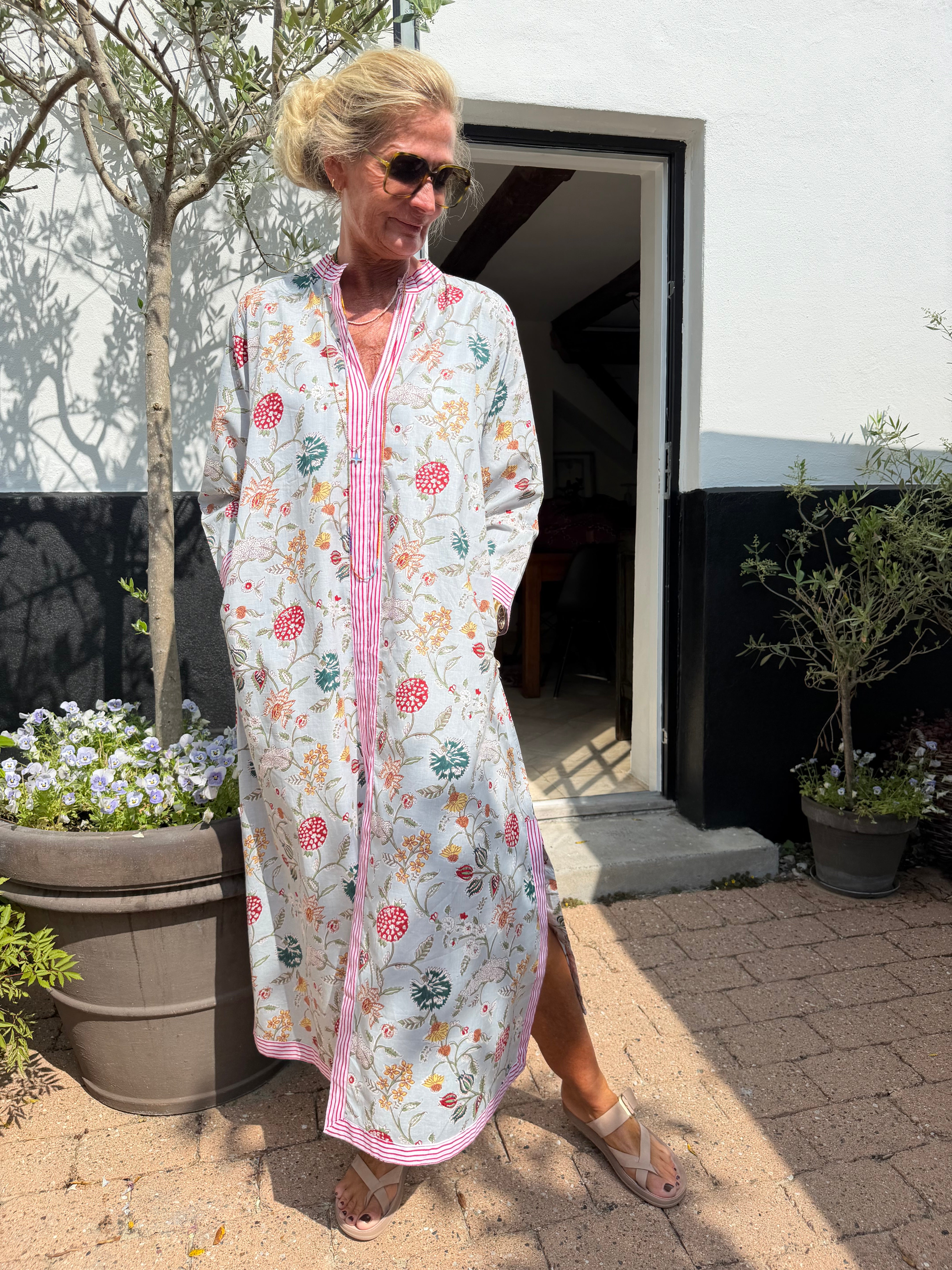 CABANA Living Viona kaftan dress light blue