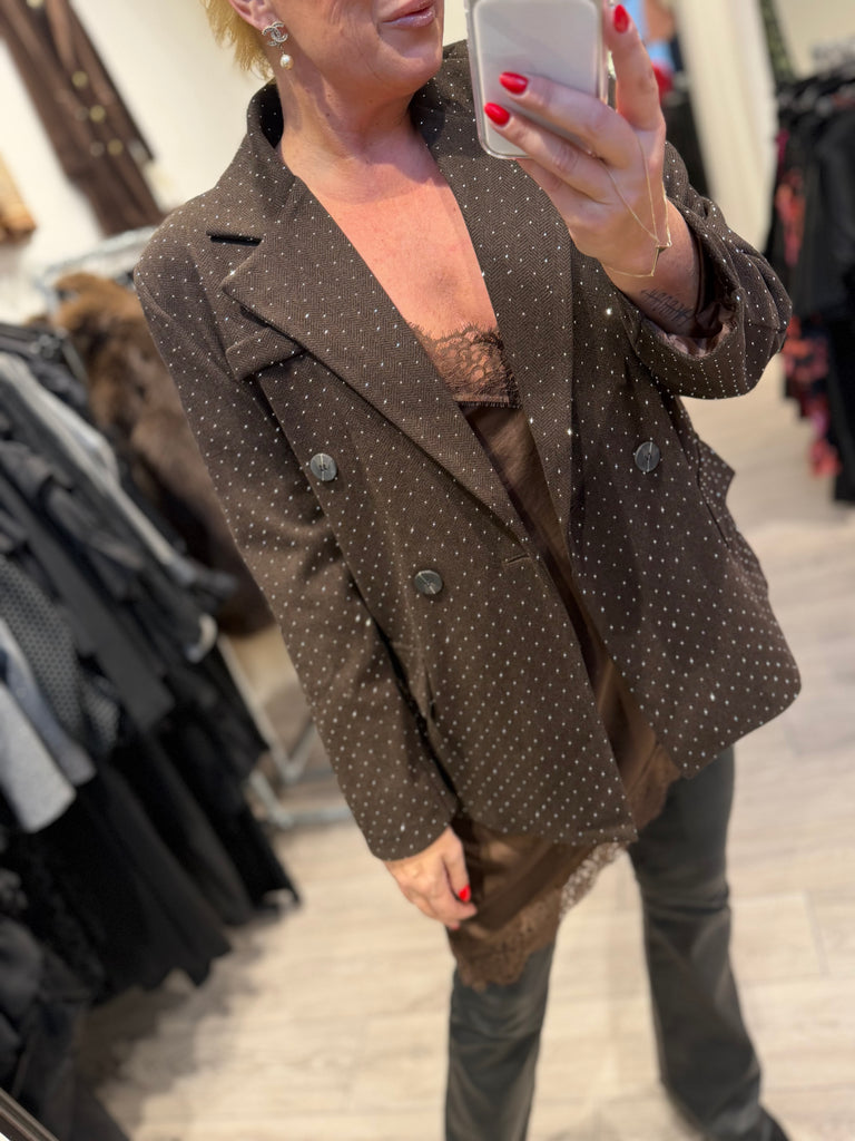 Qnuz 9232 blazer bling choco