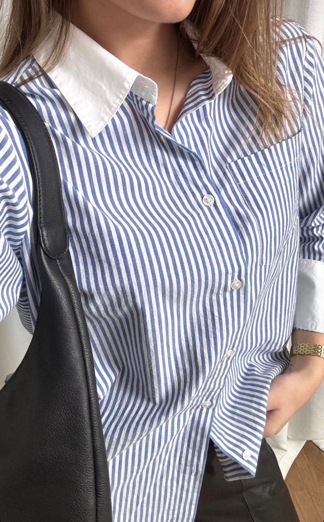 Depeche 100416 Karen shirt stripe blue