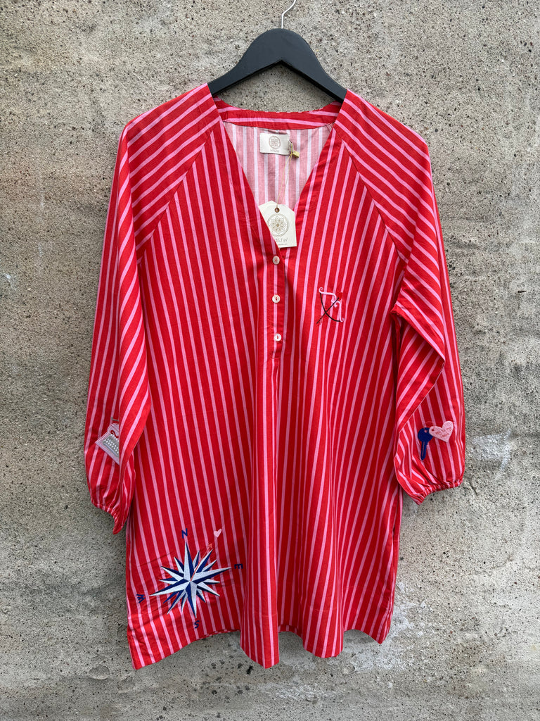 WAUW Ulrikke Tunic stripe red