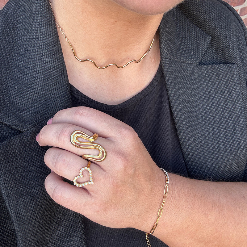 WOLFF jewelry 1215 Big wavy ring G