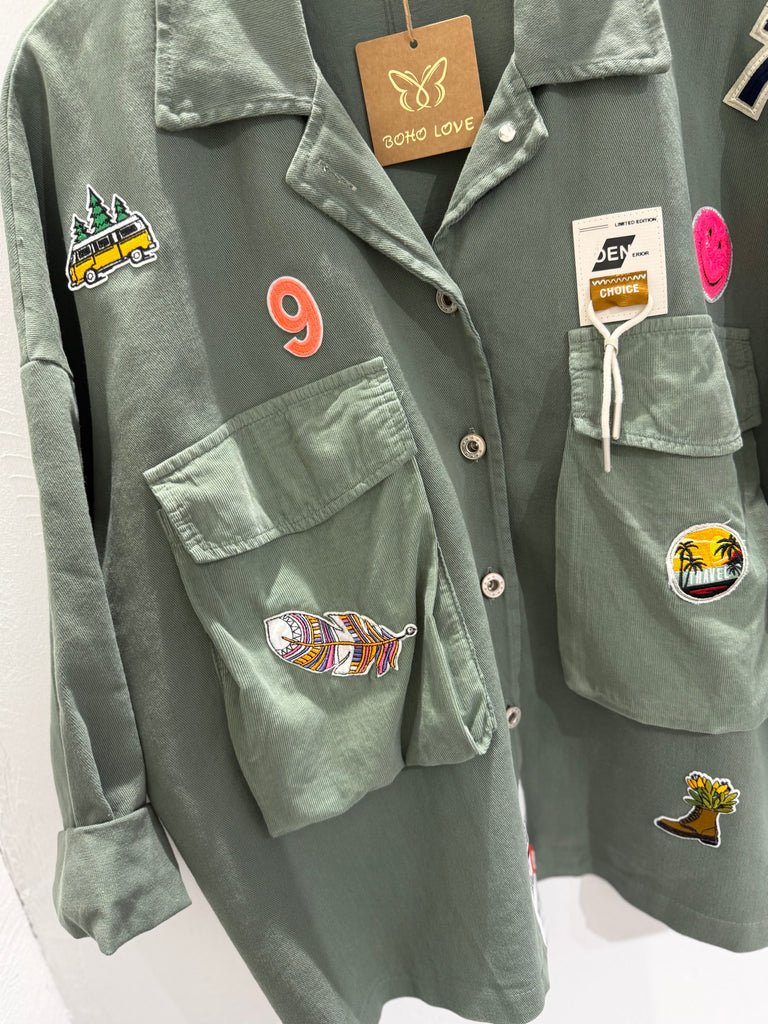 Boho Love B1315 Army jakke green