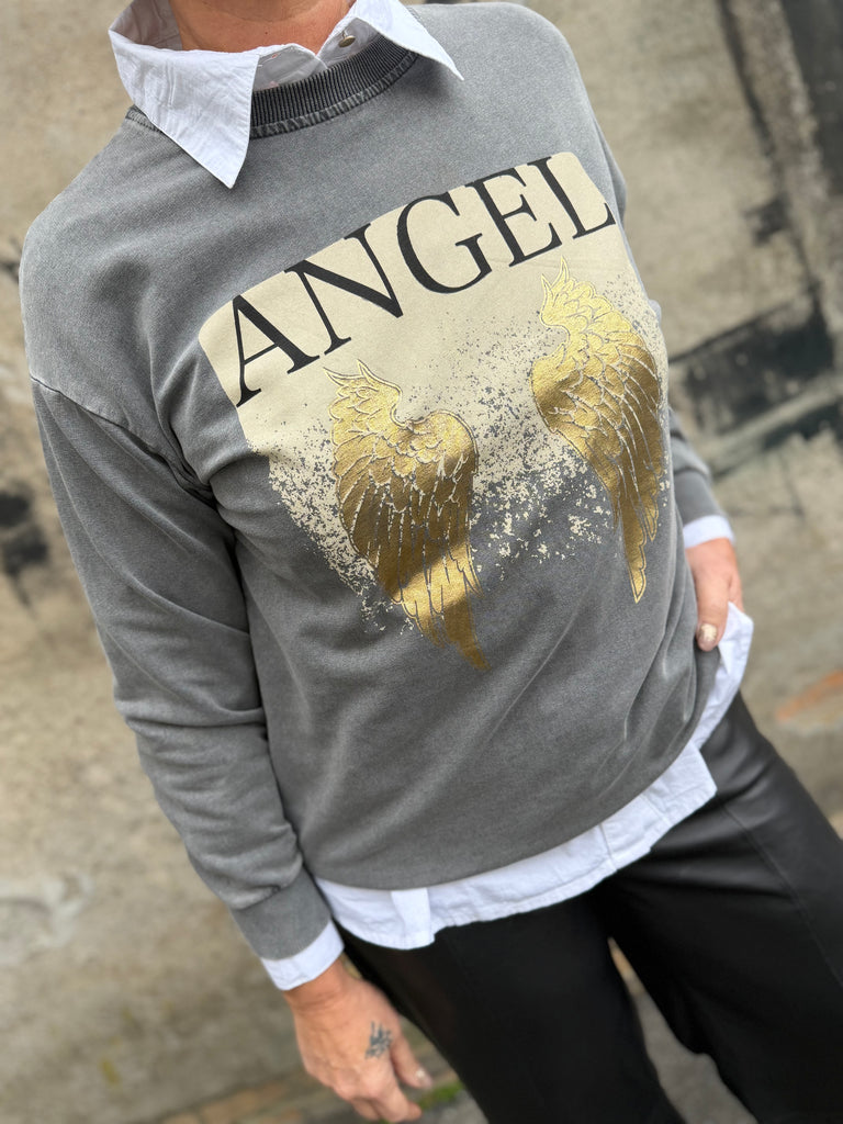 By Engbork Angel sweat blouse grey