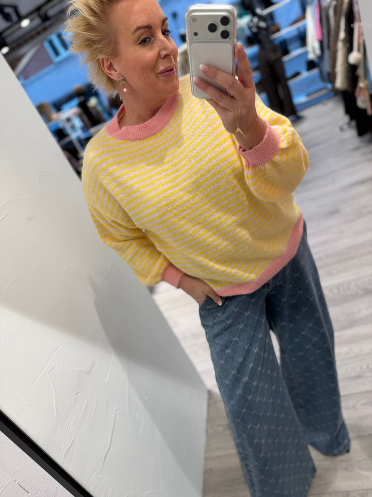 Boho Love B1318 strik stripes pink