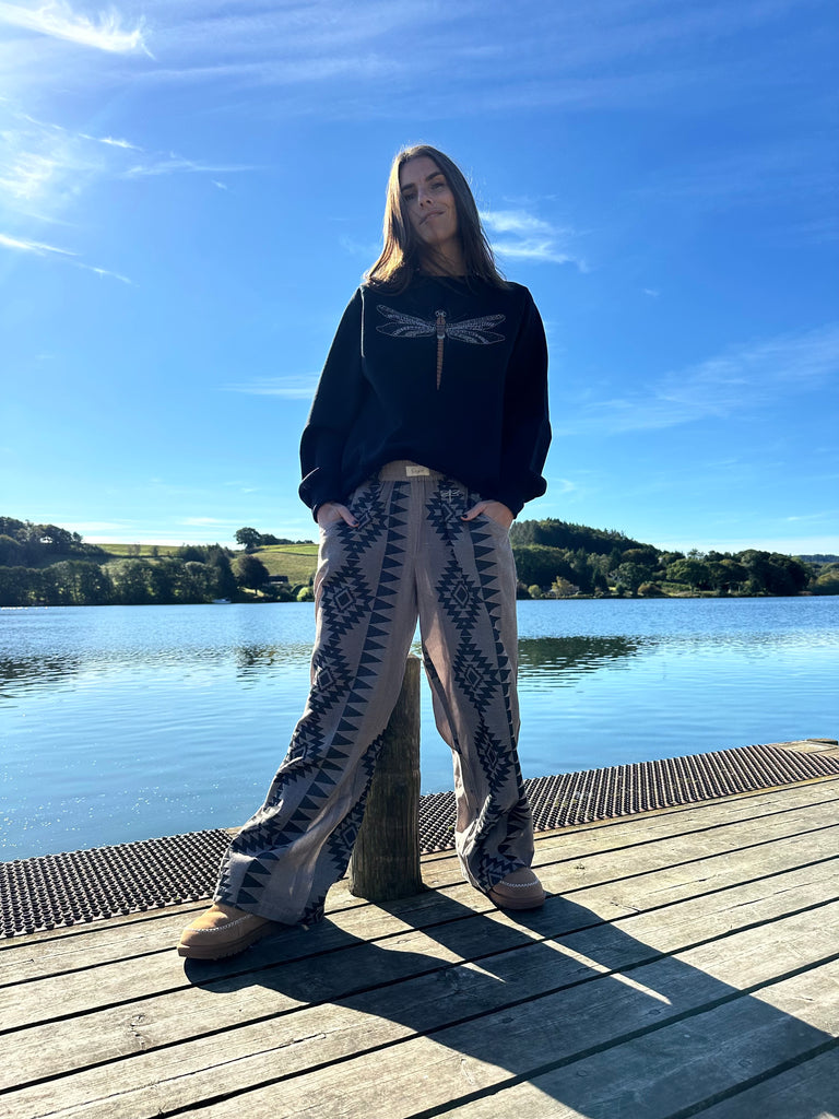 Gaspar 2507900 Honolulu jacquard bukser dark