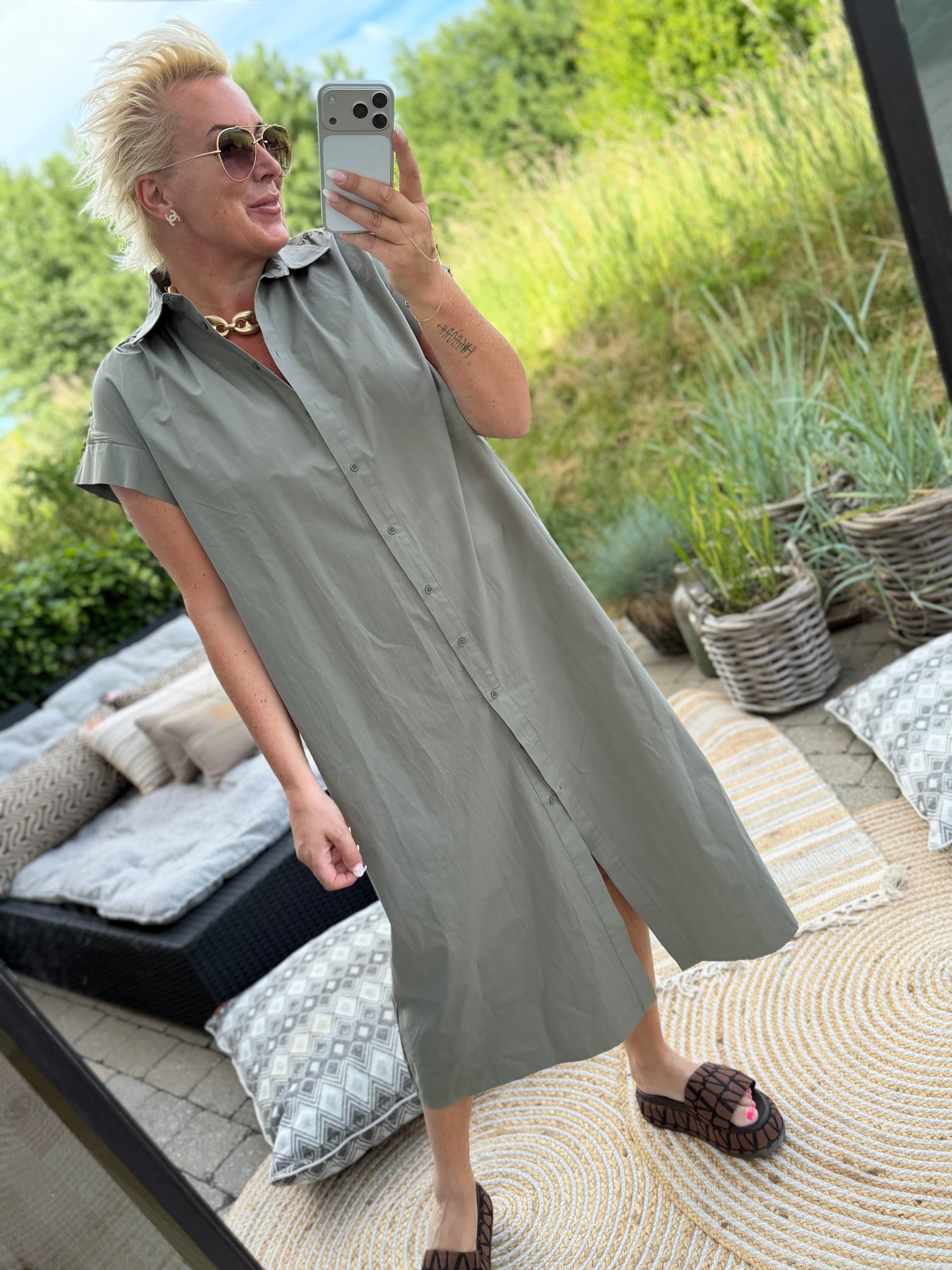 OM-HU Merle 4682736 dress kaki